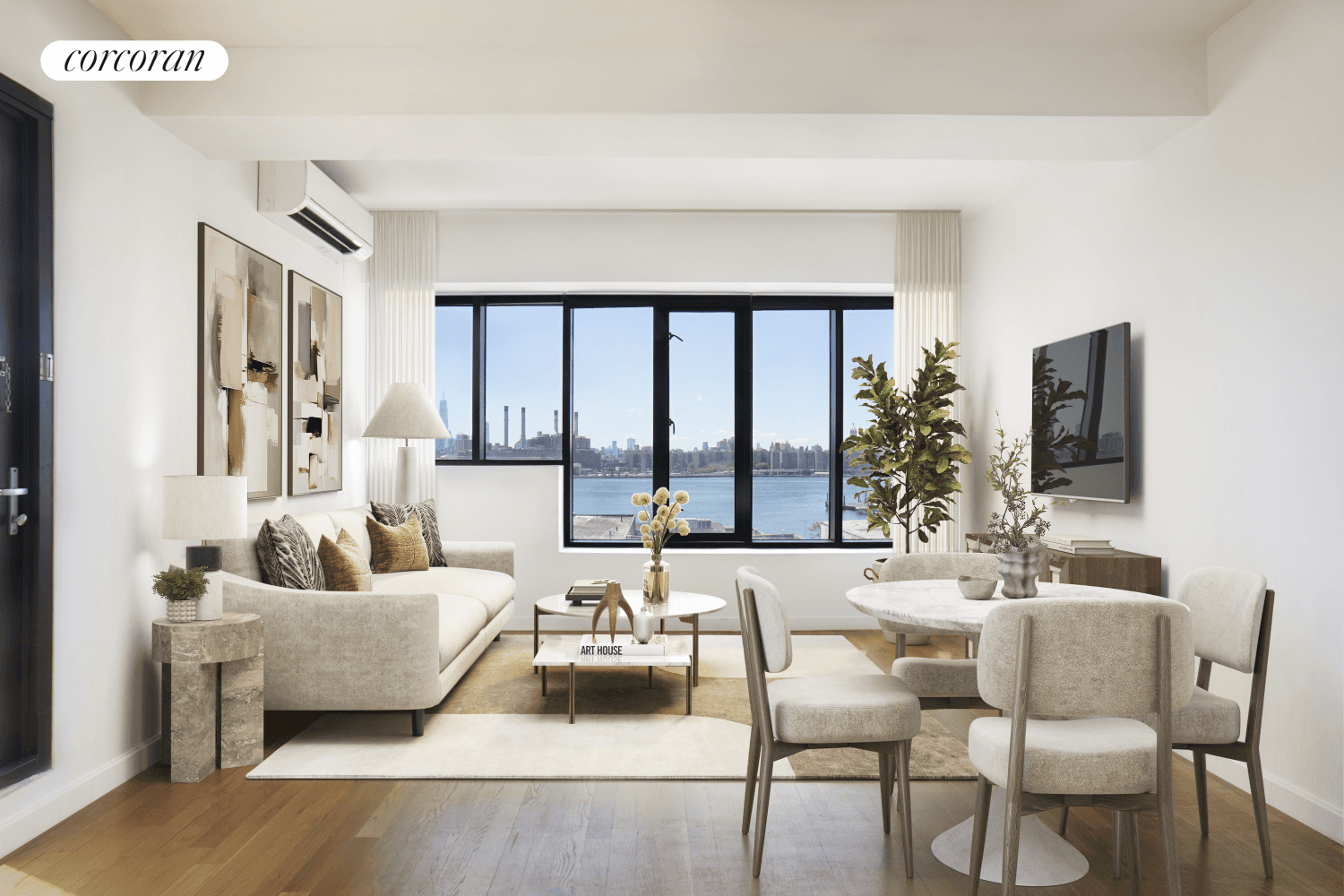 This Penthouse unit with a breathtaking New York City skyline Water view and a massive private terrace is waiting to be yours !