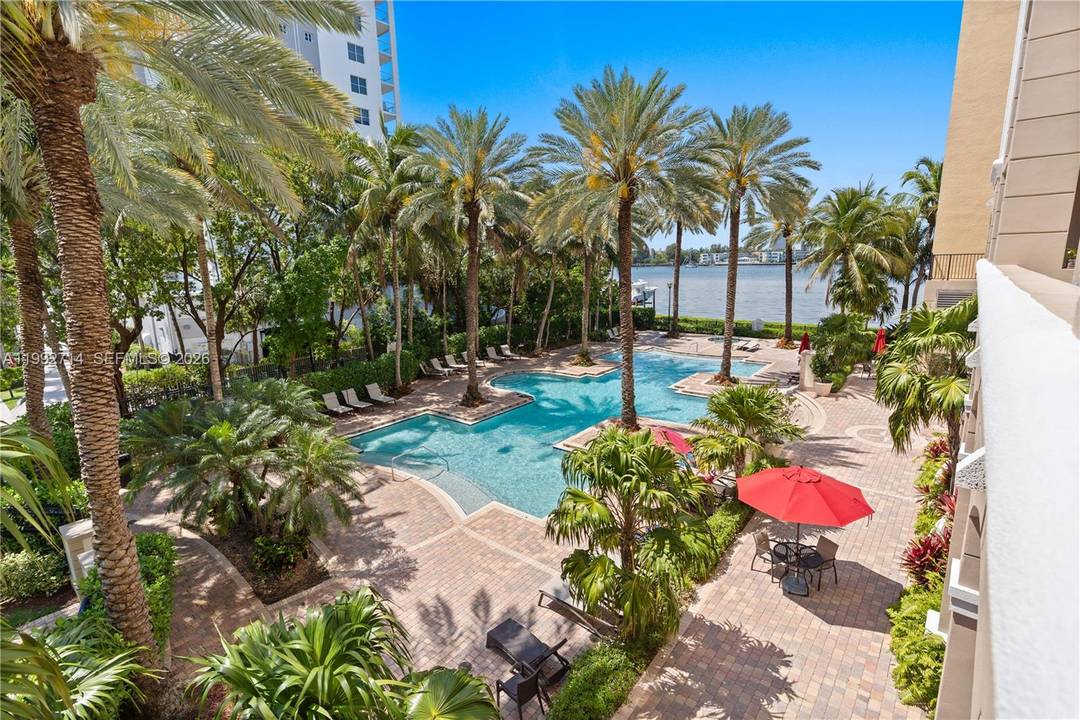 Stunning waterfront condo in the heart of Sunny Isles Beach offering 3 bedrooms and 2 bathrooms with a functional open layout.
