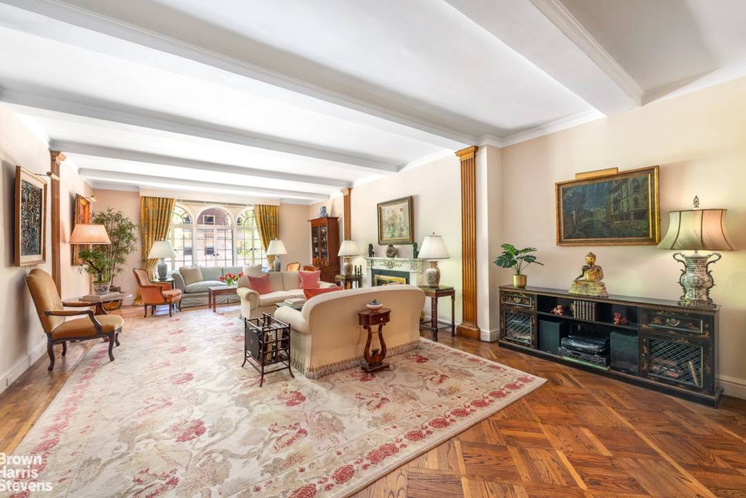 Grand in scale and elegance, this full floor nine room residence is a combination of two apartments located in a highly desirable prewar cooperative.