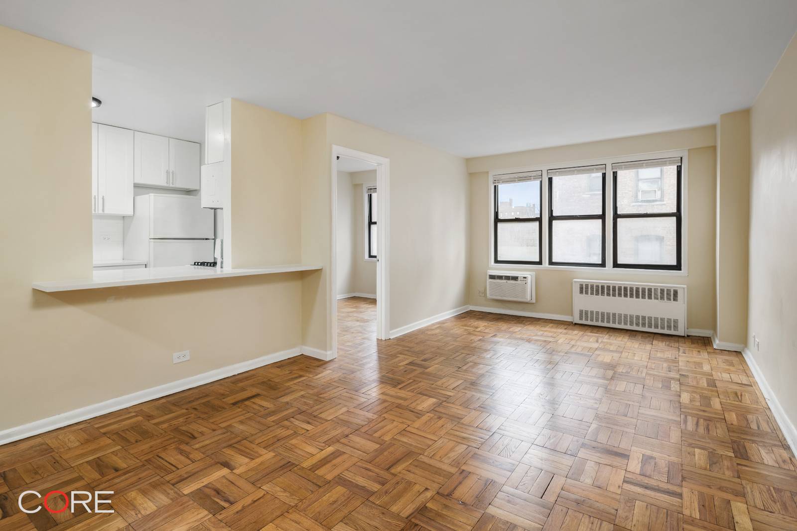 Enjoy immaculate renovations in this highly functional two bedroom, one bath home, located on the fourth floor of the premier Jackson Heights cooperative, The Birchwood House.