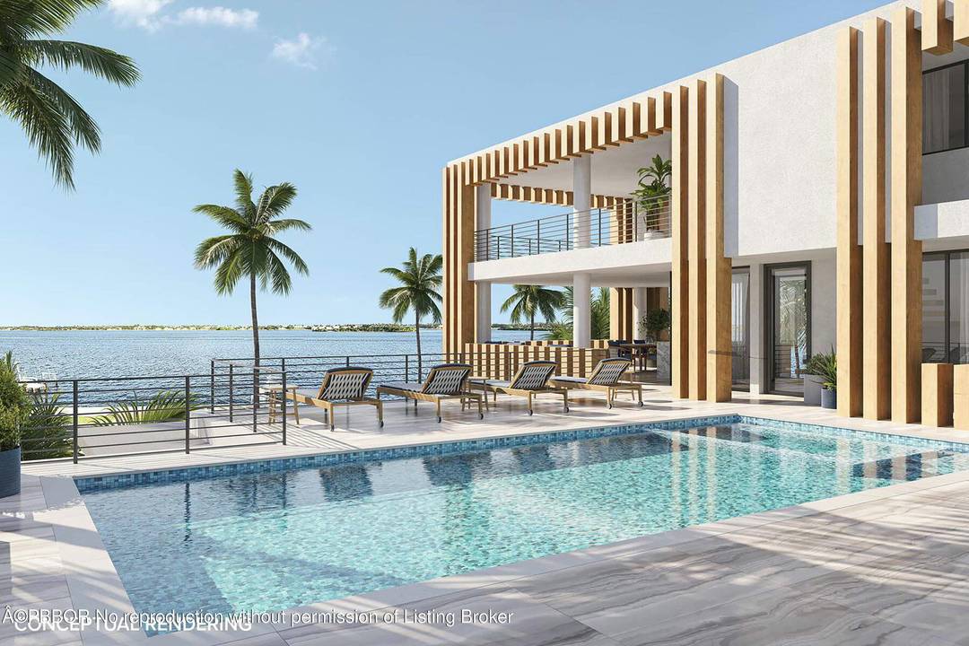 HOUSE IS FURNISHED.... Perched on the Intracoastal Waterway overlooking Palm Beach Island's mega mansions, this BESPOKE waterfront new construction is one of the most exceptional homes ever brought to market ...