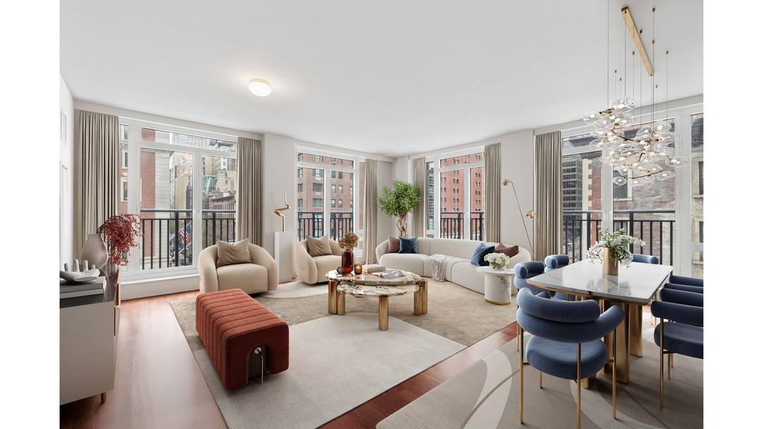 Elegant 2 bedrooms, 2. 5 baths unit at 45 Park Avenue condominium.