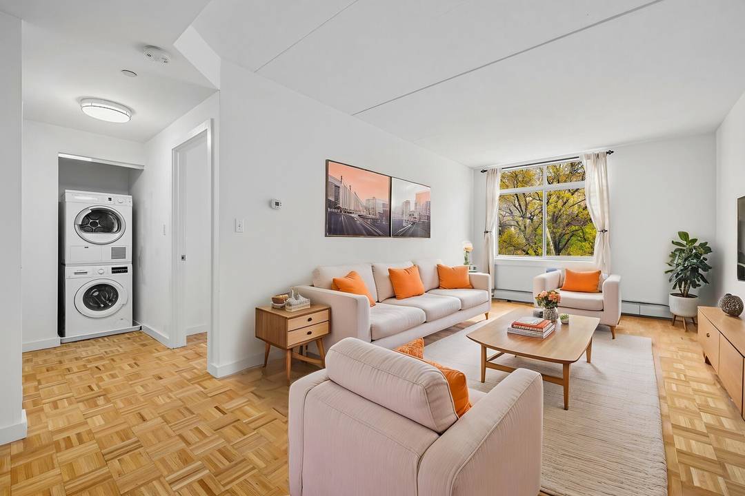 This bright and thoughtfully designed two bedroom residence offers open views over Jackie Robinson Park, with oversized windows that invite abundant natural light throughout the day and create a warm, ...