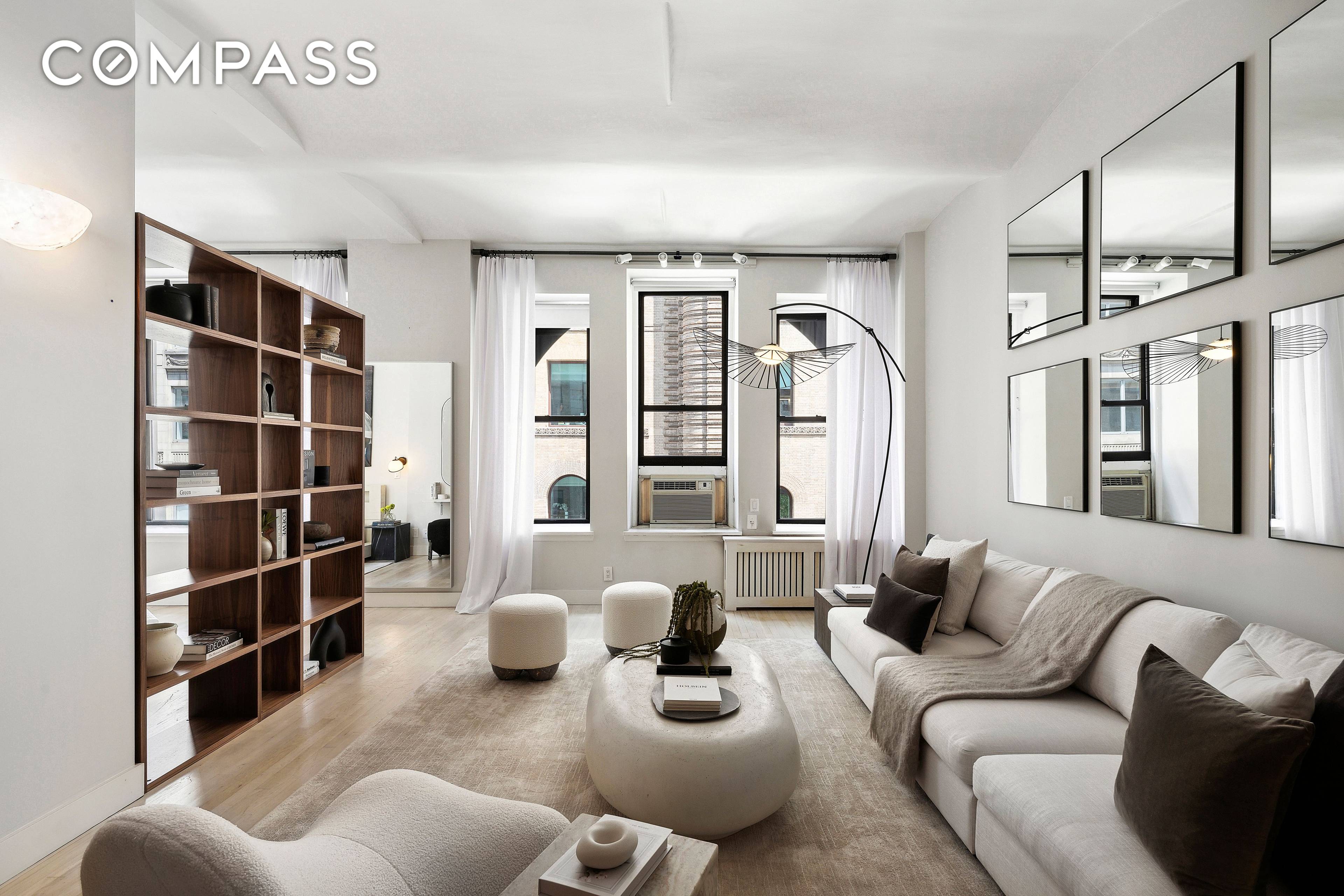 Step into this sprawling loft spanning approximately 1, 300 square feet, where architectural sophistication meets urban convenience.