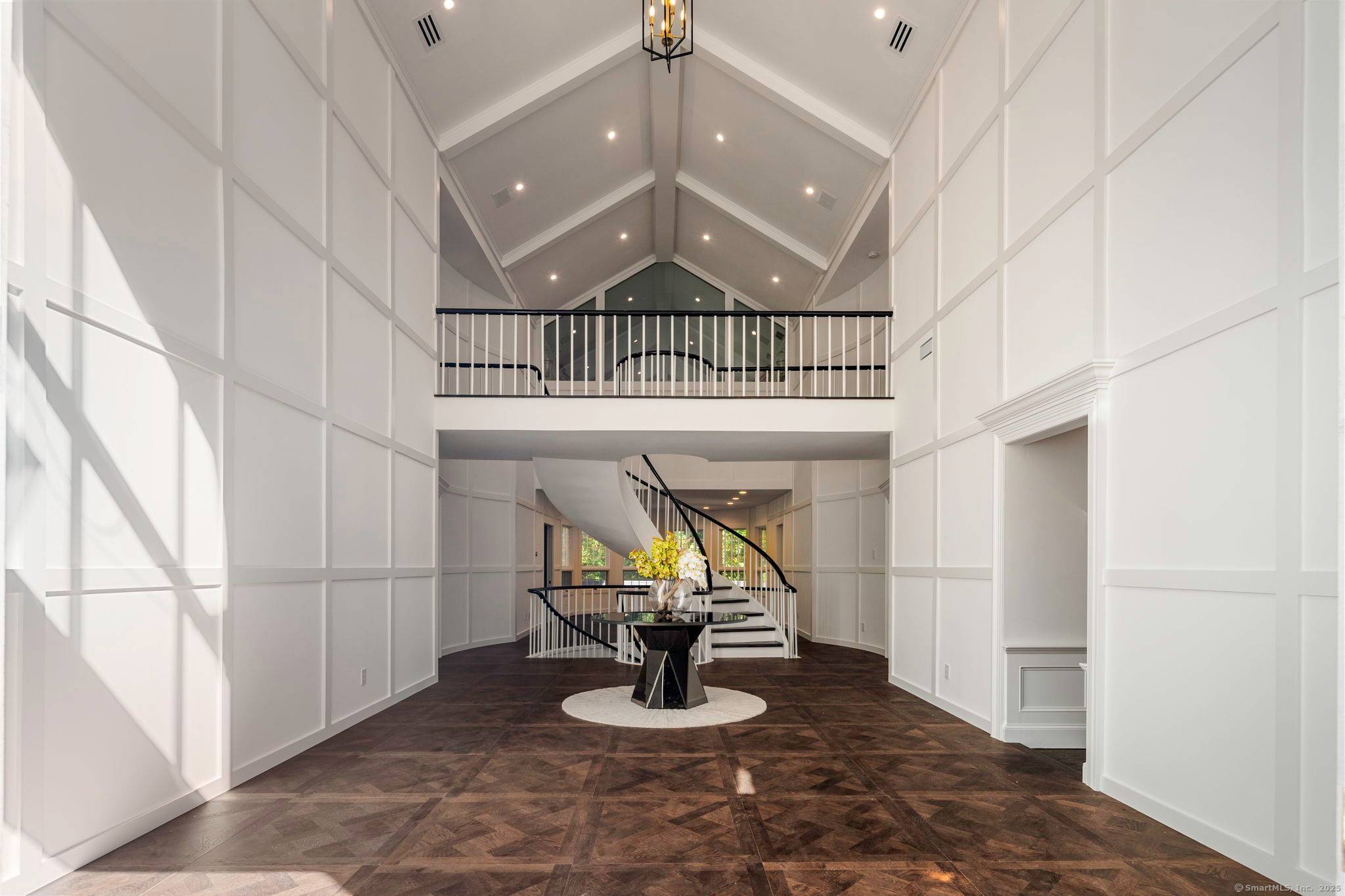 Perched high on a scenic knoll off a private road and set on nearly 4 acres of manicured grounds, this timeless estate is a rare opportunity to own one of ...