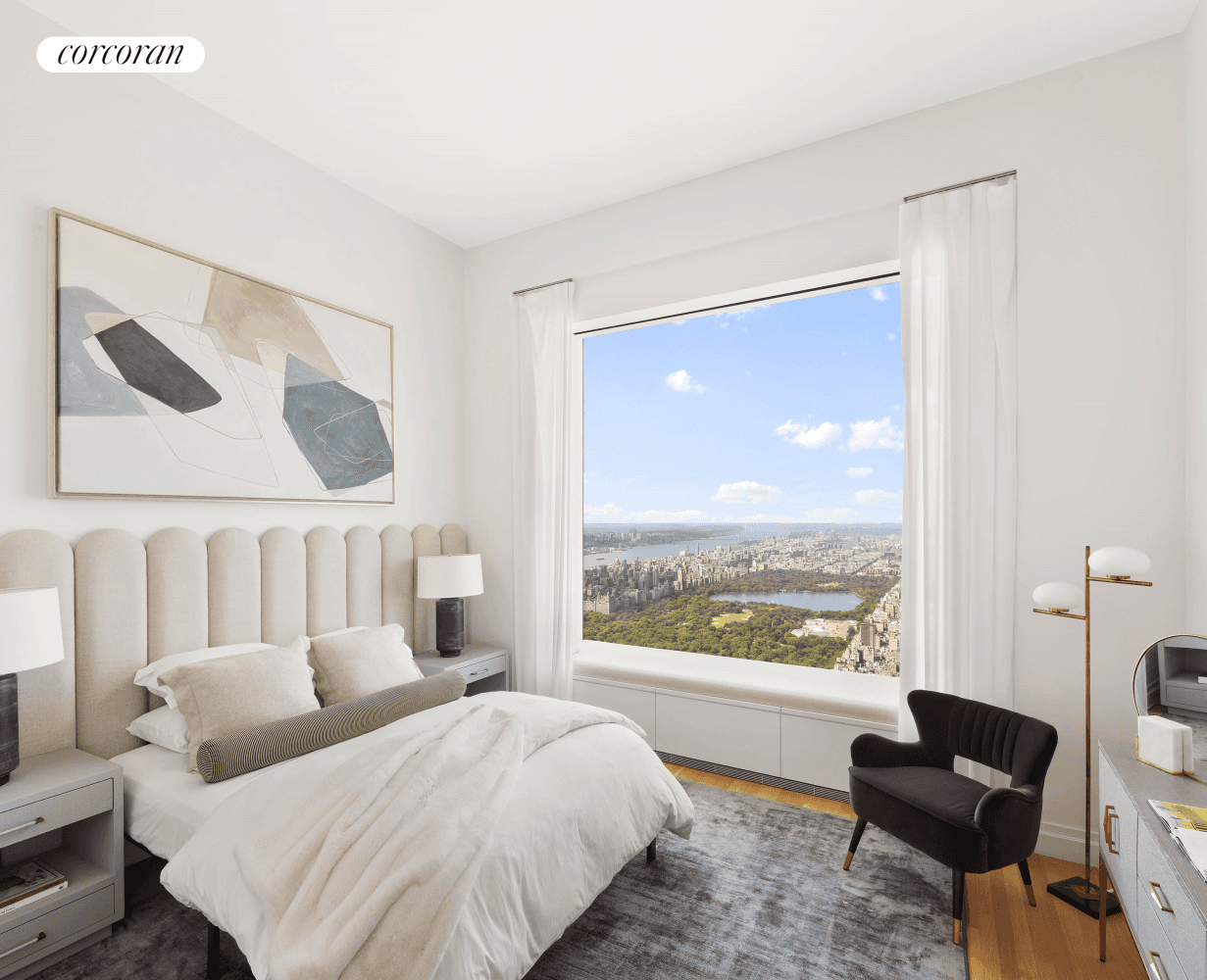 Residence 94A at 432 Park Avenue Three Bedrooms Three and a Half Baths Library Powder Room 3, 952 sqft Over 87 linear feet of direct Central Park and City views ...