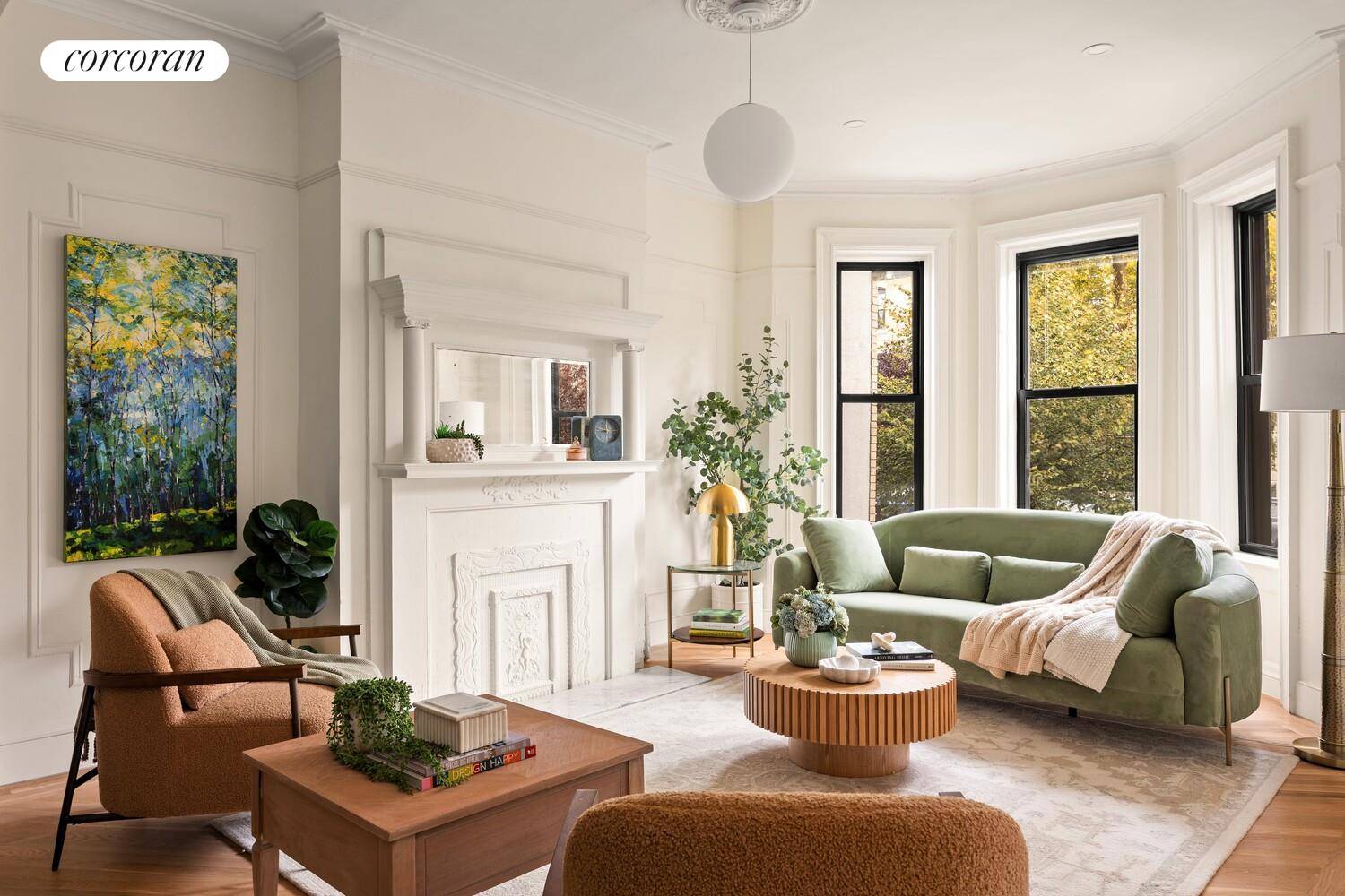 This stunning 2 family townhouse checks all the boxes fully updated throughout with new kitchens, baths, and mechanicals throughout that co exist perfectly with original restored historic details amp ; ...