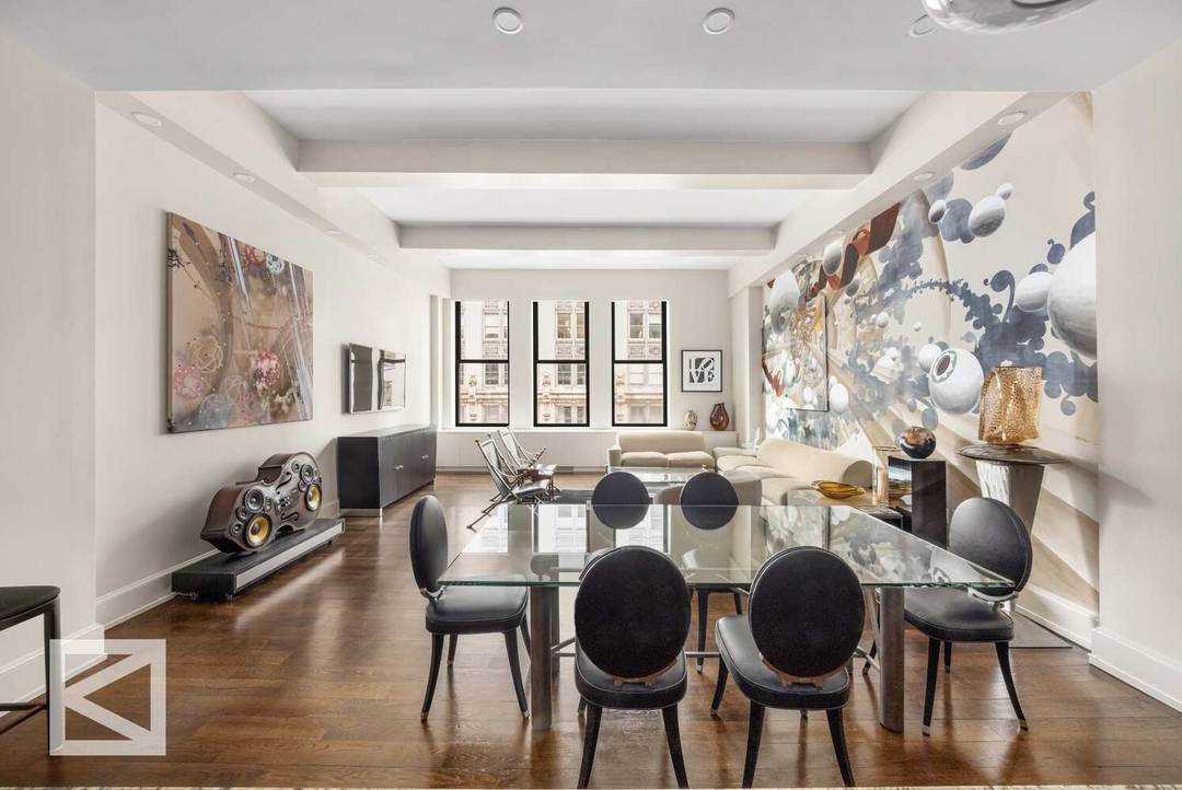 Soaring above Park Avenue South, this distinguished two bedroom, two and a half bath residence offers dramatic scale, refined upgrades, and timeless downtown elegance.