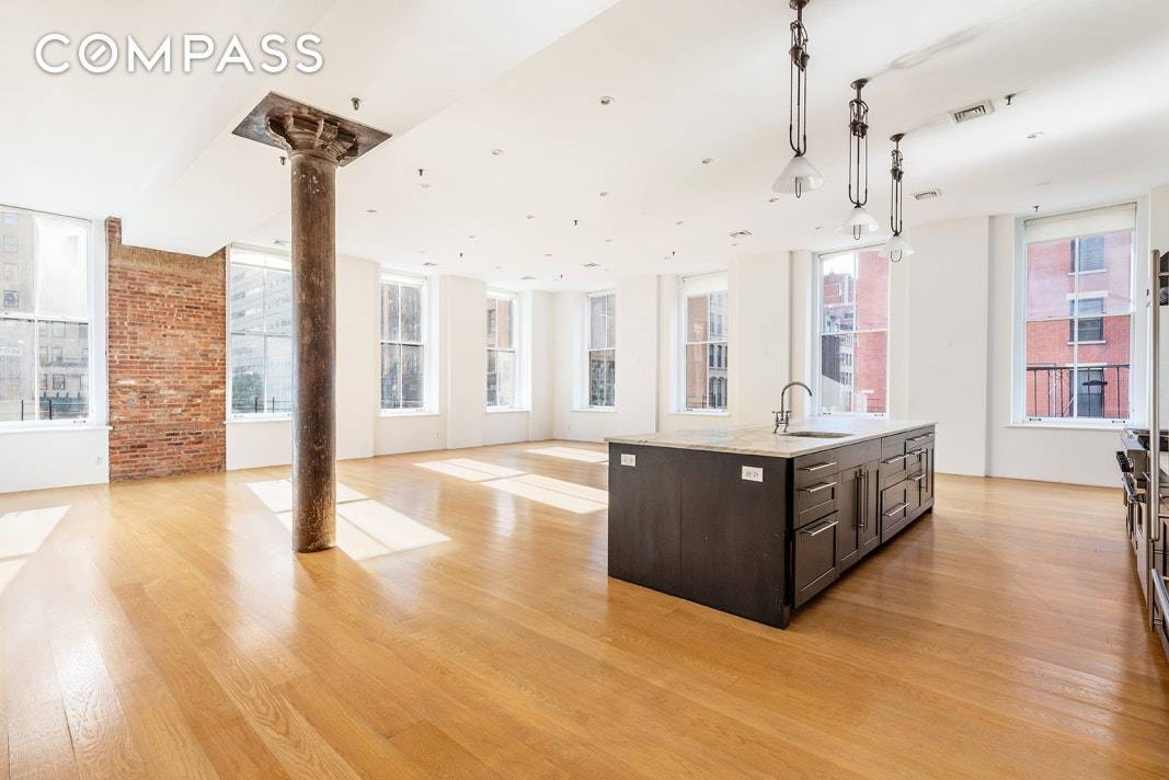 Rarely available floor through loft totaling 4, 150 square feet with 4 bedrooms and 4 bathrooms, plus a media room and separate home office gym.