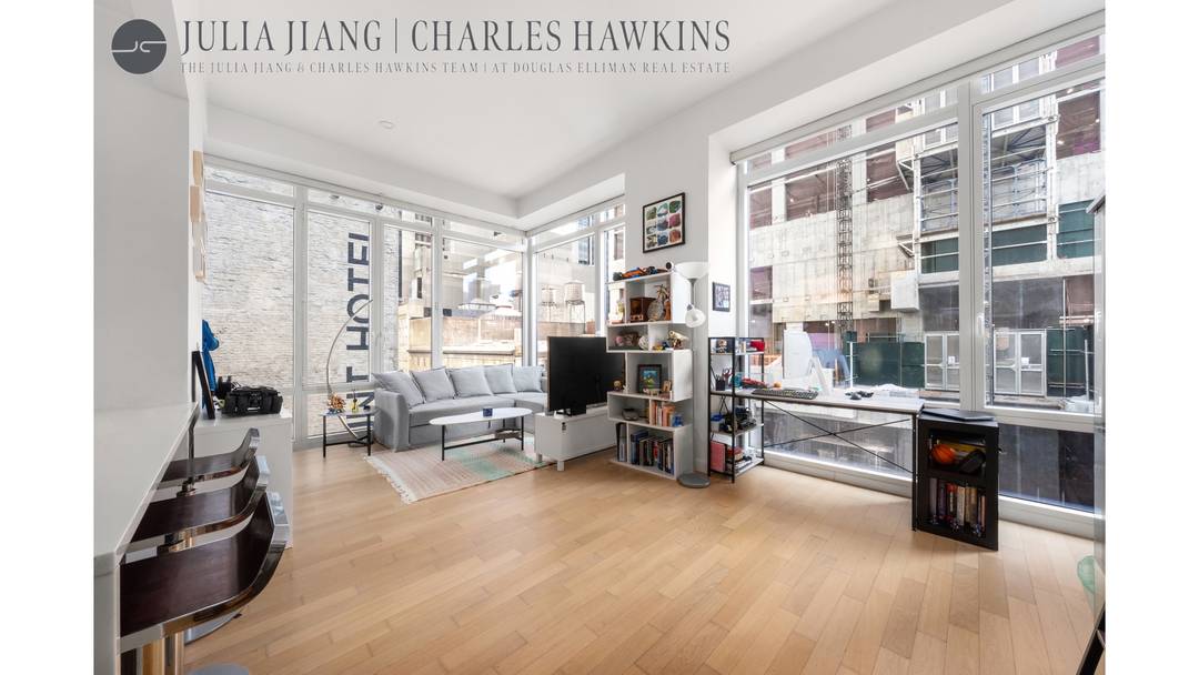 Residence 408 at The Platinum Condominium, located at 247 West 46th Street, is an expansive studio of approximately 800 square feet that has been thoughtfully converted into a highly functional ...