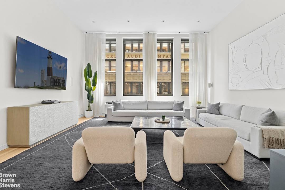 Enter into a world of bold design and urban glamour in this rare, loft style 2 bedroom, 2 bath residence perched on the coveted third floor of the Chelsea Mercantile ...