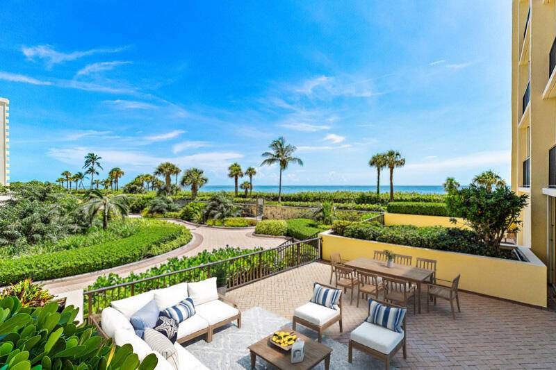 First floor beachfront paradise with expansive private terrace in Ocean Trail.