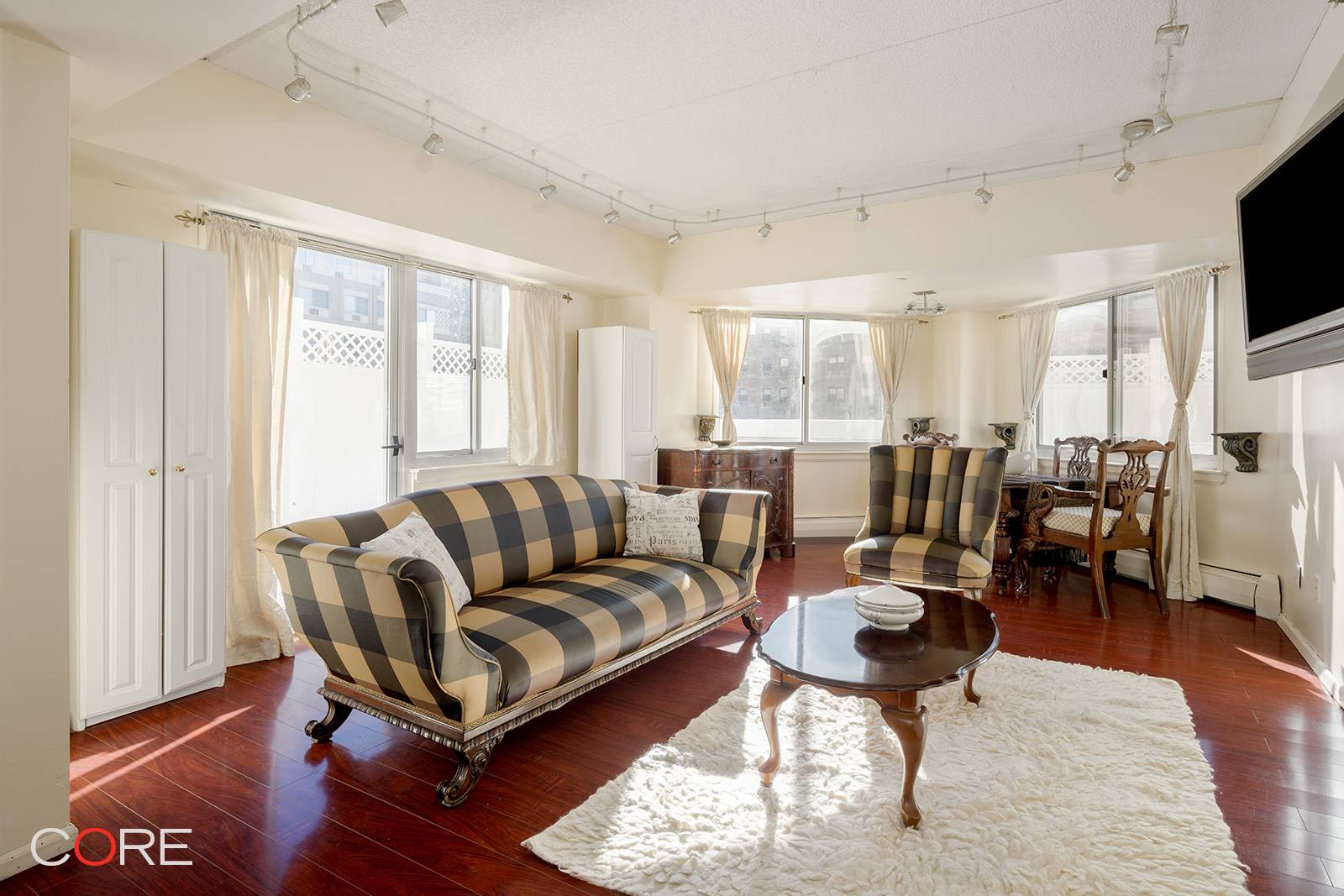 This apartment boasts a spectacular 900 square foot private outdoor space !