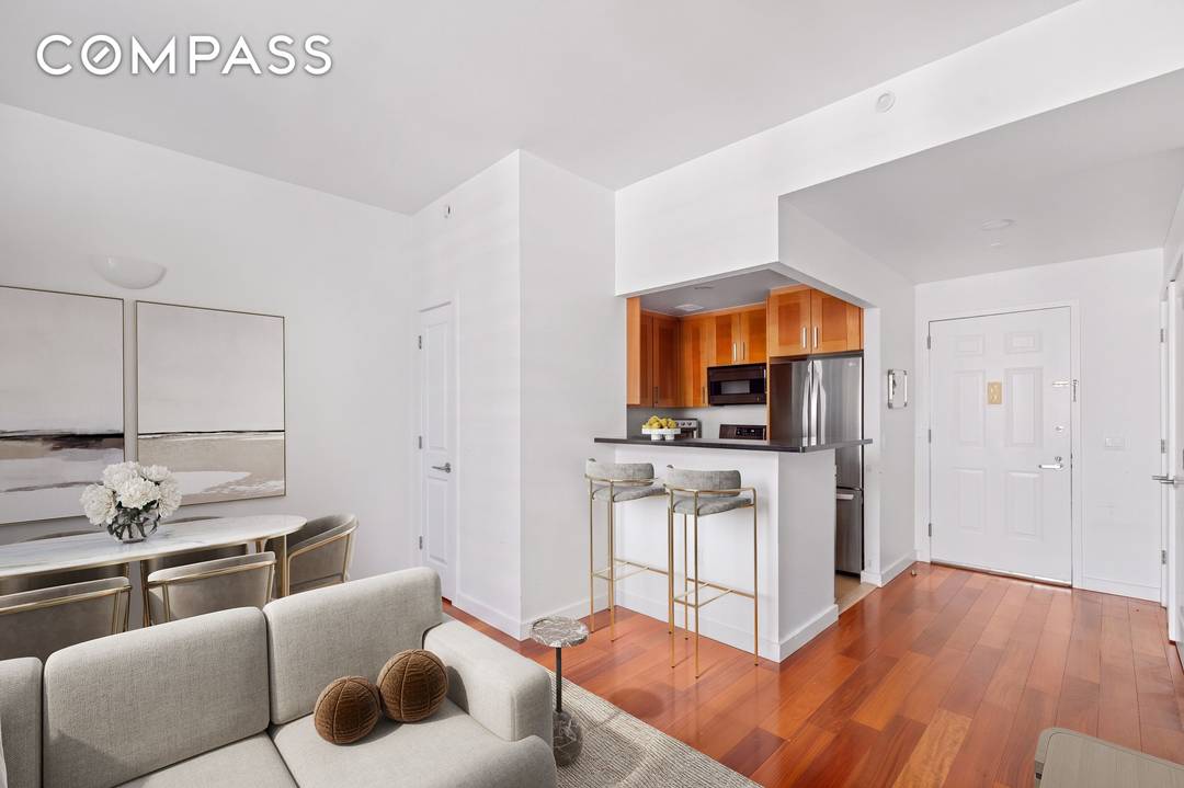 Bright Two Bedroom Condominium with Low Monthly Costs, Full Time Doorman, and Tax Abatement Through 2033 A rare opportunity to own a bright, well proportioned two bedroom, two bathroom condominium ...
