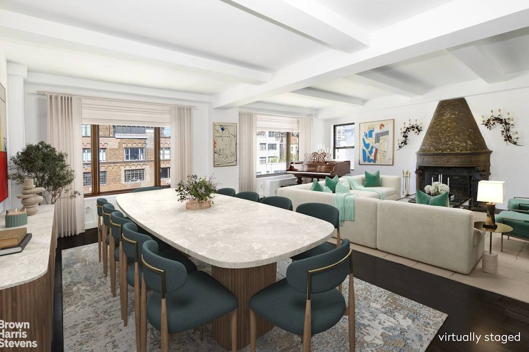 This top floor five room residence at 350 East 57th Street is a rare opportunity for those looking to create a custom home in a premier prewar setting.