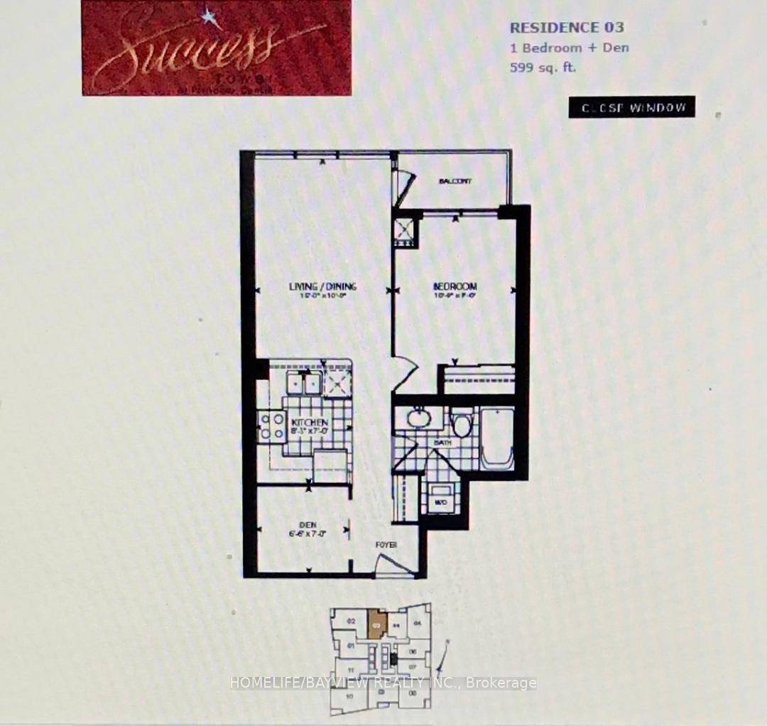 Welcome To The 1 Bedroom 1 Den At The Pinnacle Centre With Functional Layout.