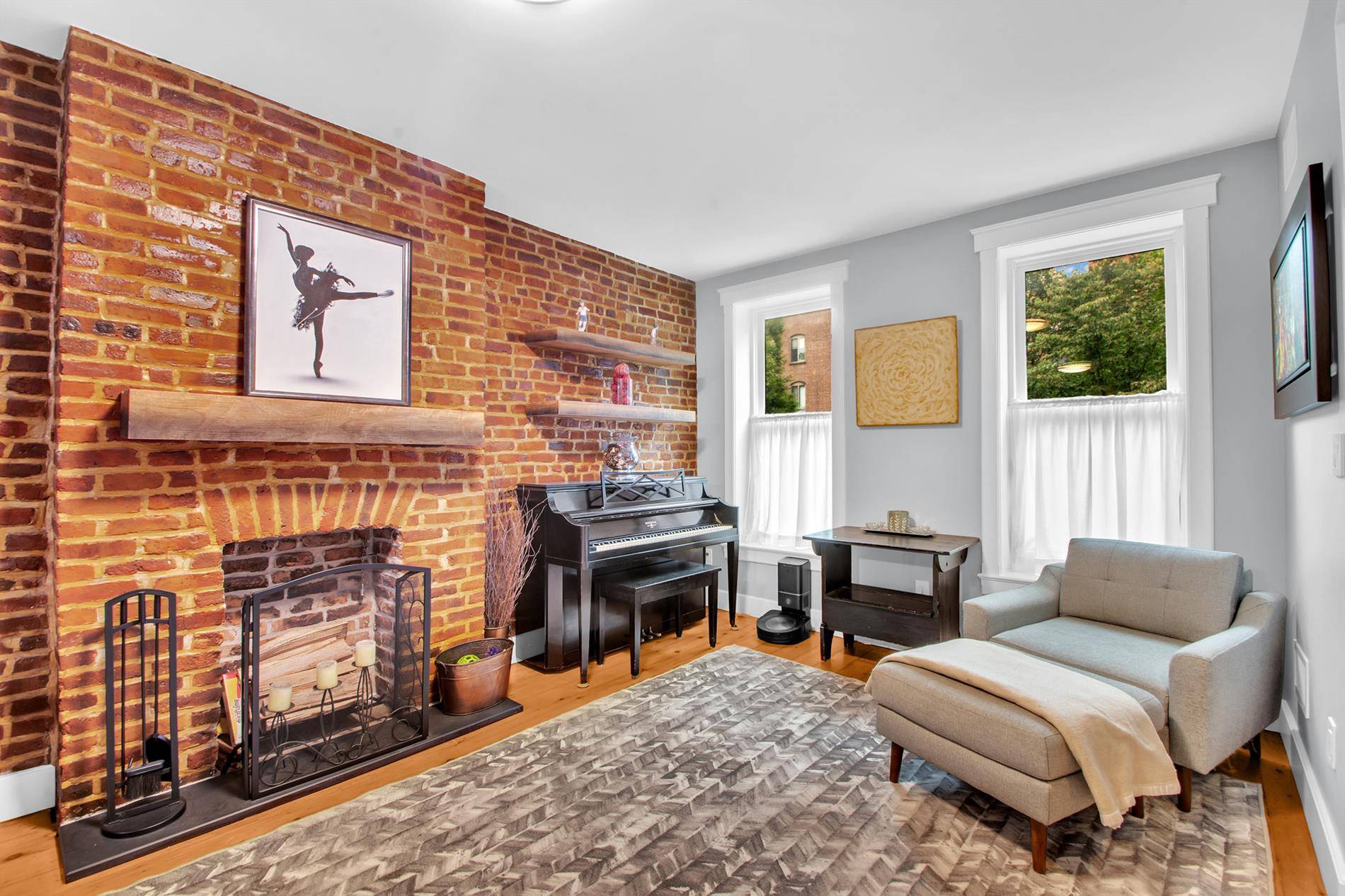 Rarely on the market ! This charming brick Park Slope home is one of few homes with a front garden and back yard.