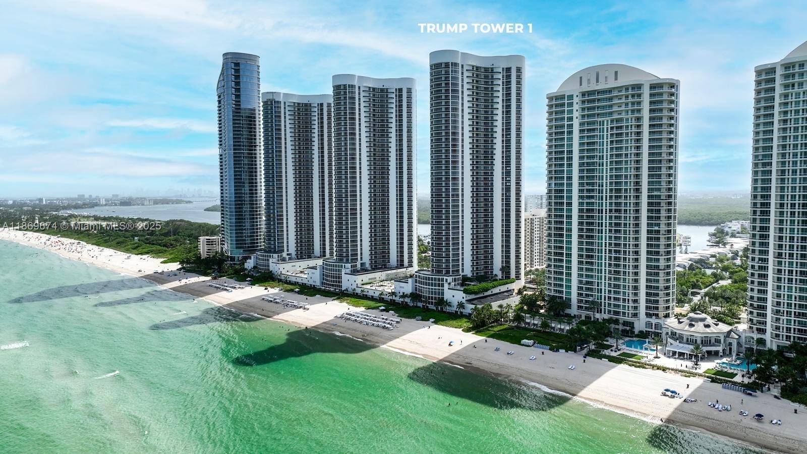 Luxurious 2 Bed 2 Bath residence at Trump Tower I in Sunny Isles Beach with soaring 10.