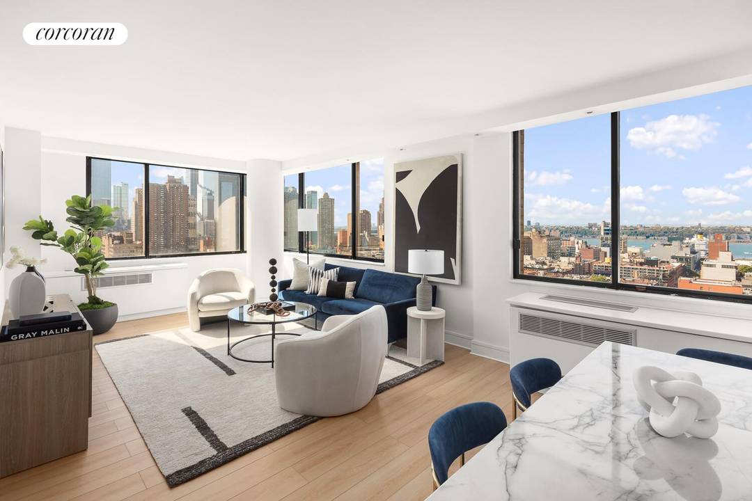 This renovated 2 bedroom, 2 bathroom corner residence combines luxury, comfort, and city living at its best.