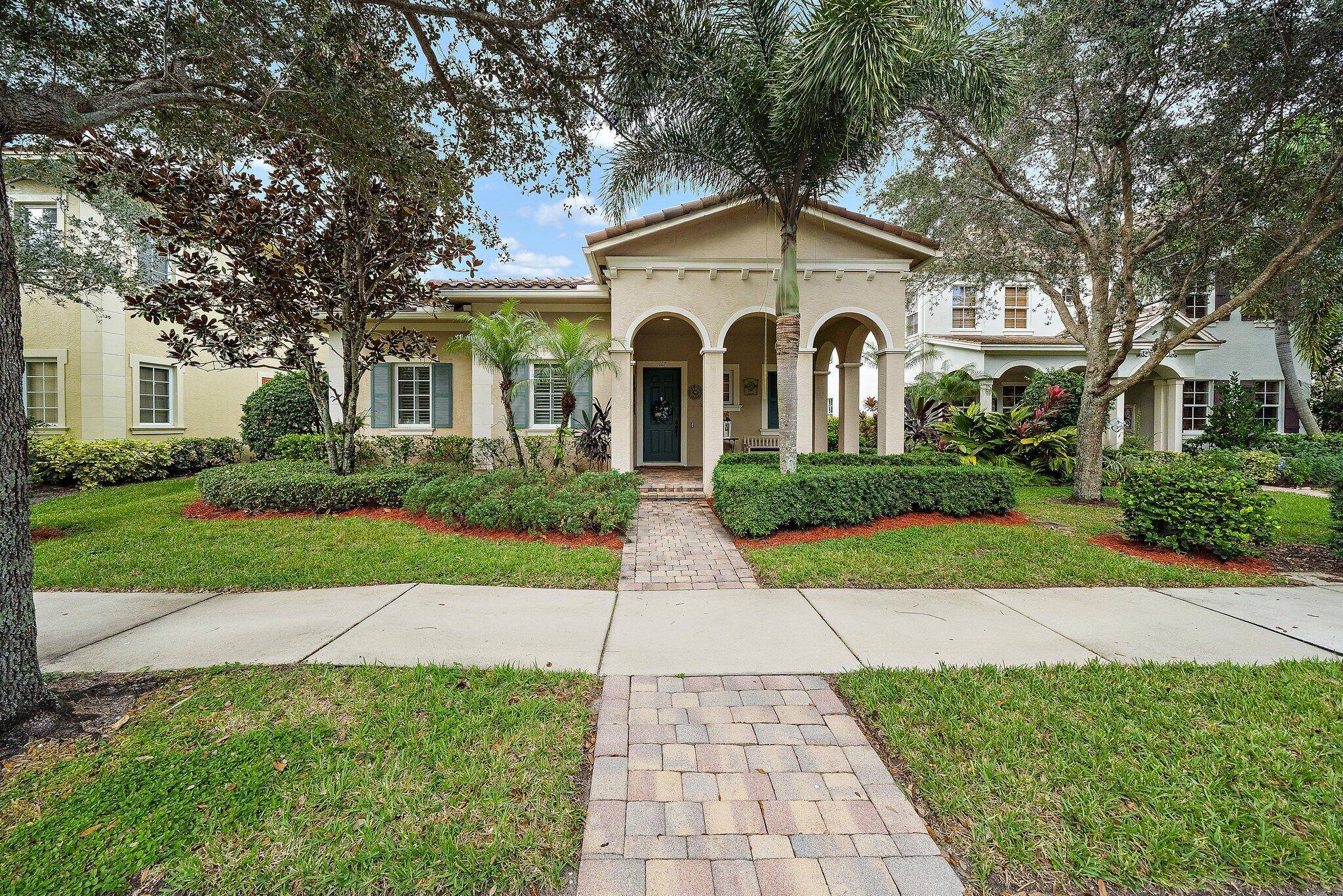 You will love everything about this FURNISHED ''turn key'' meticulously maintained coastal inspired 2 Bedroom Den office 3rd bedroom, 2 Bath, home in Canterbury Place at Abacoa.