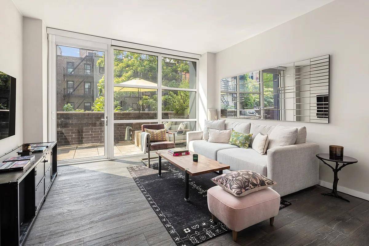 Welcome to this Unique, Quiet amp ; Sunflooded 1 Bedroom Condominium in a Doorman Building with PRIVATE outdoor in Nolita.