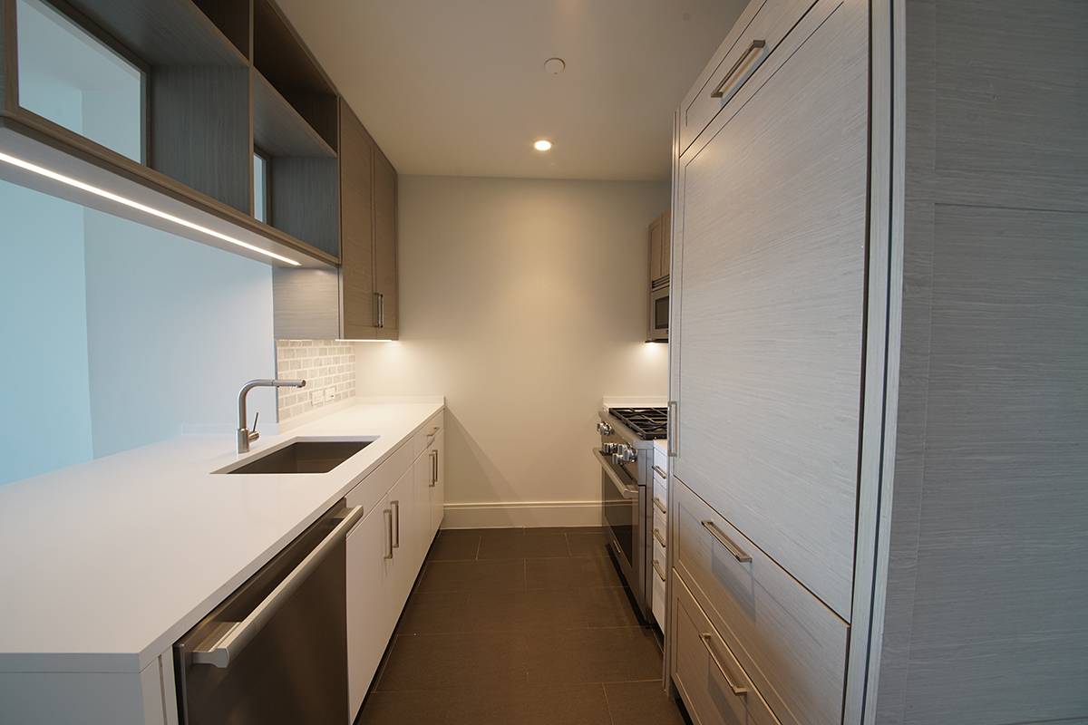With sweeping views of the city from sunrise to sunset 555TEN towers over the new West Side.