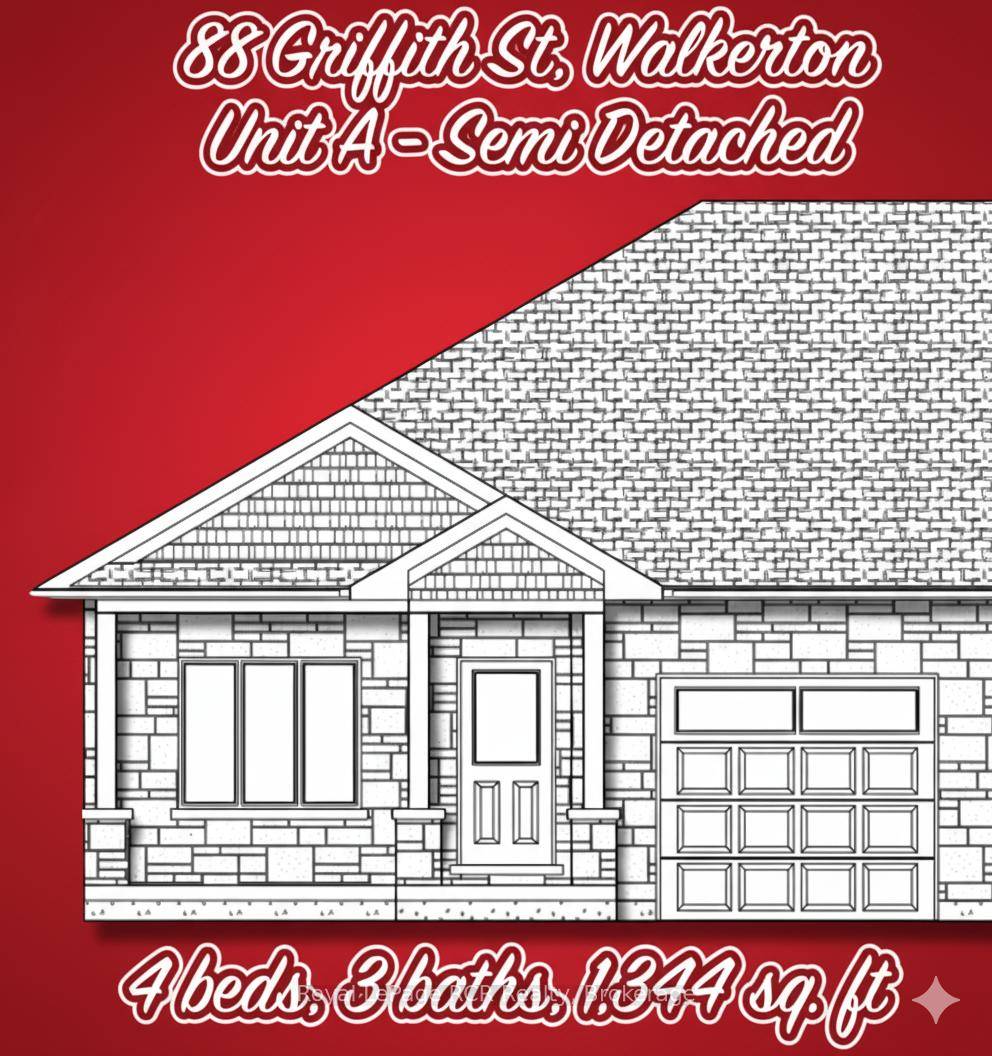 Presenting a brand new 4 bed, 3 bath semi detached home in a fully developed prime location of Walkerton.