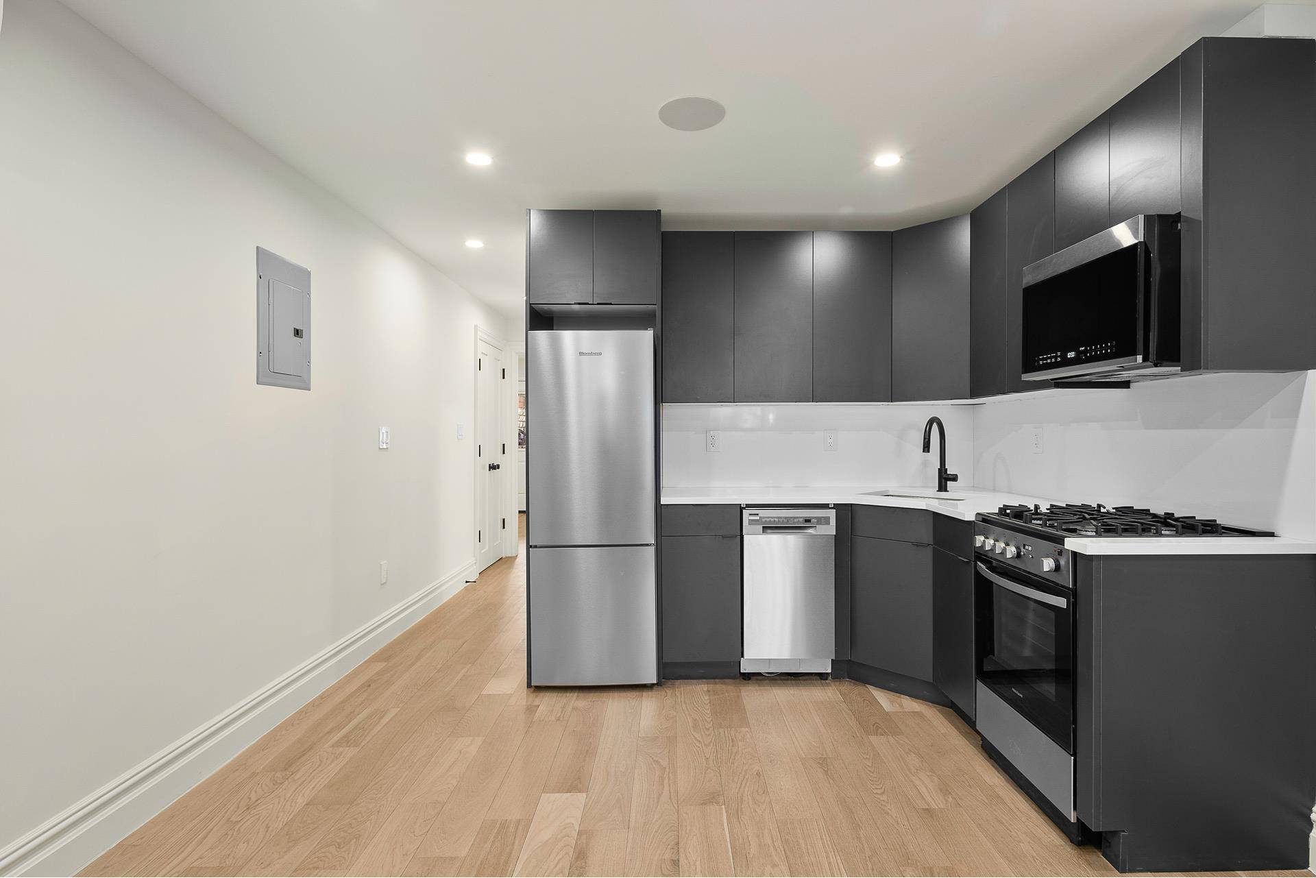Welcome to the GARDEN at 436 Quincy a lovely two bedroom, one bathroom apartment available for rent on a leafy block in the heart of BedStuy.