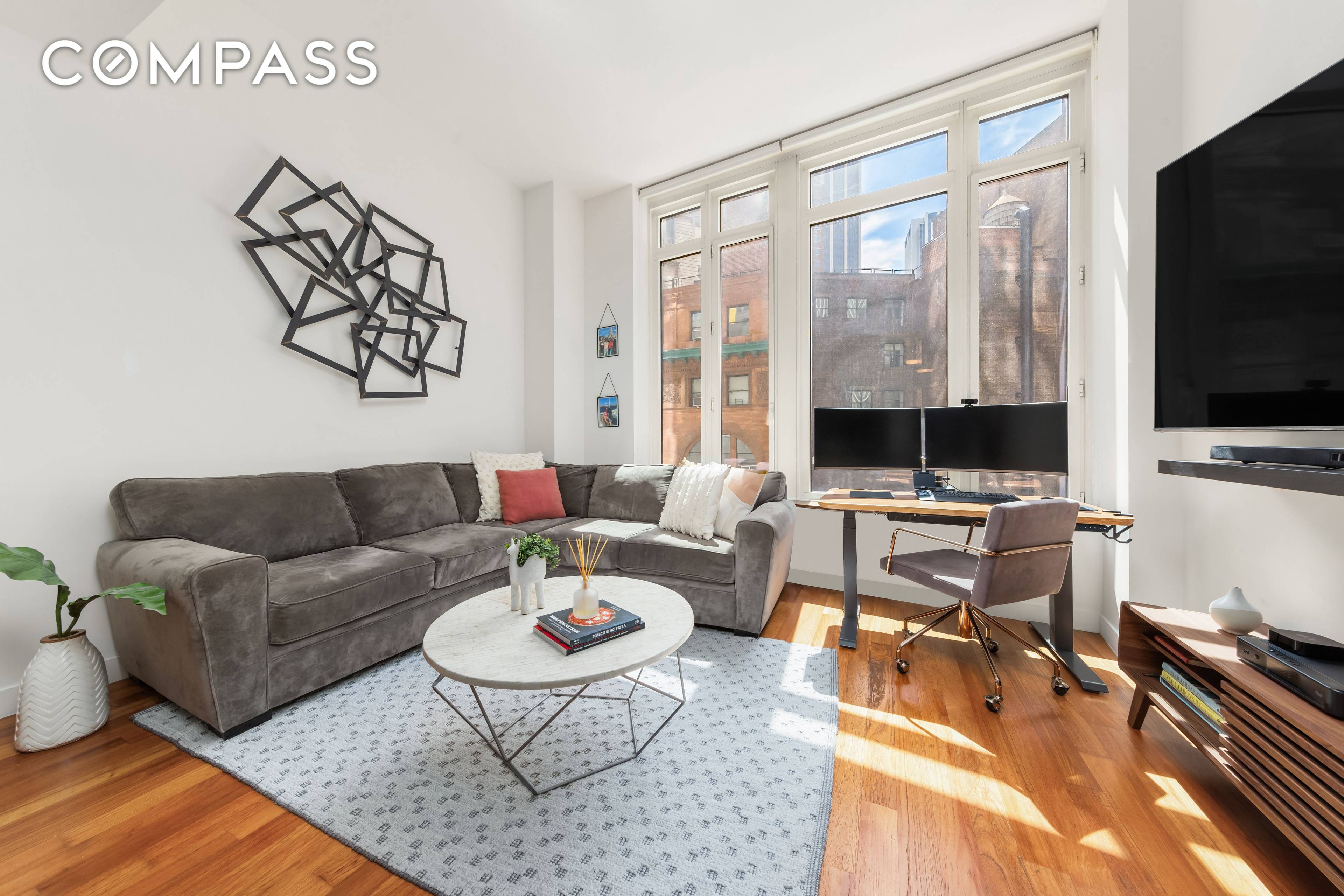 This smartly designed 1 Bedroom, 1 Bathroom CONDOMINIUM residence measuring 791 square feet offers open and bright views of downtown iconic architecture.