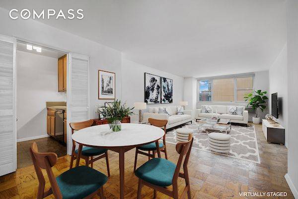 Enjoy beautiful city views from Greenwich Village to Hudson Yards and gorgeous sunsets from this spacious one bedroom home in one of Chelsea's most desirable cooperatives, The Vermeer.