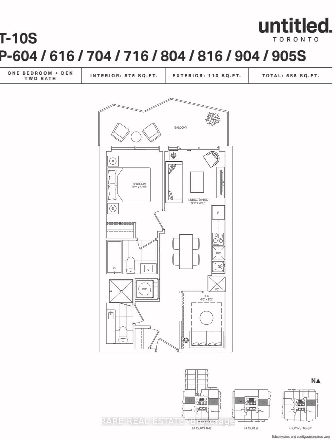 Brand New ! Never Lived In 1 Den Condo with 2 Bathrooms in Prestigious Midtown Toronto Yonge amp ; Eglinton Experience modern urban living at its finest in this elegant ...