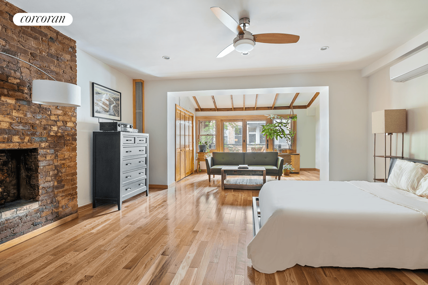Beautifully renovated floor through one bedroom home with private terrace on second floor of a charming brownstone.