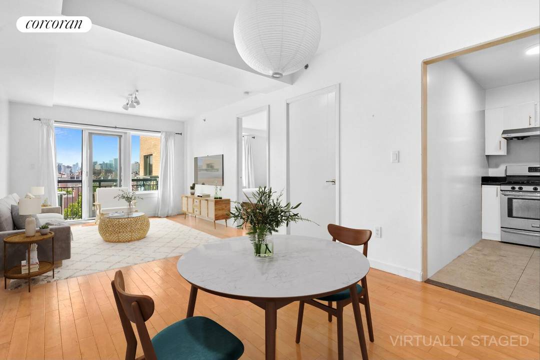 Located on the top floor of this boutique Williamsburg condo 7C offers gracious space and stunning views of downtown Manhattan including the Freedom Tower from the living room, bedroom and ...