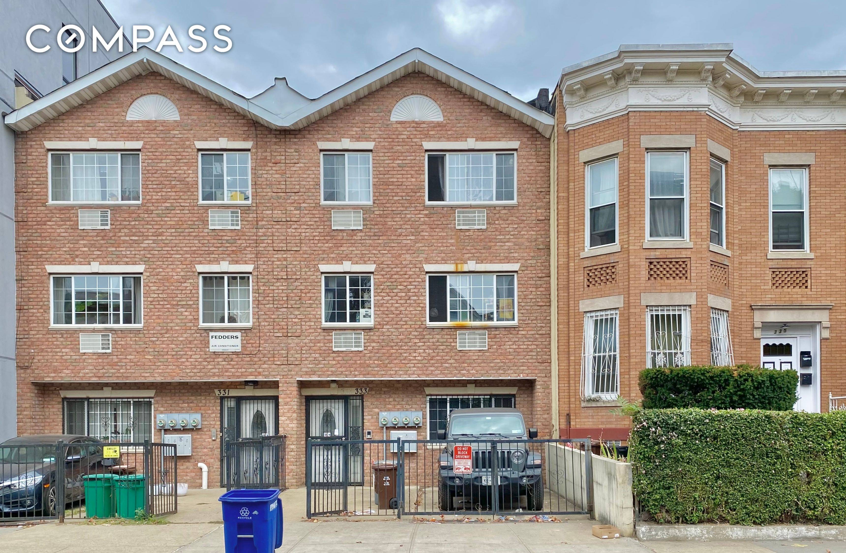 This three family townhouse was built less than 20 years ago.