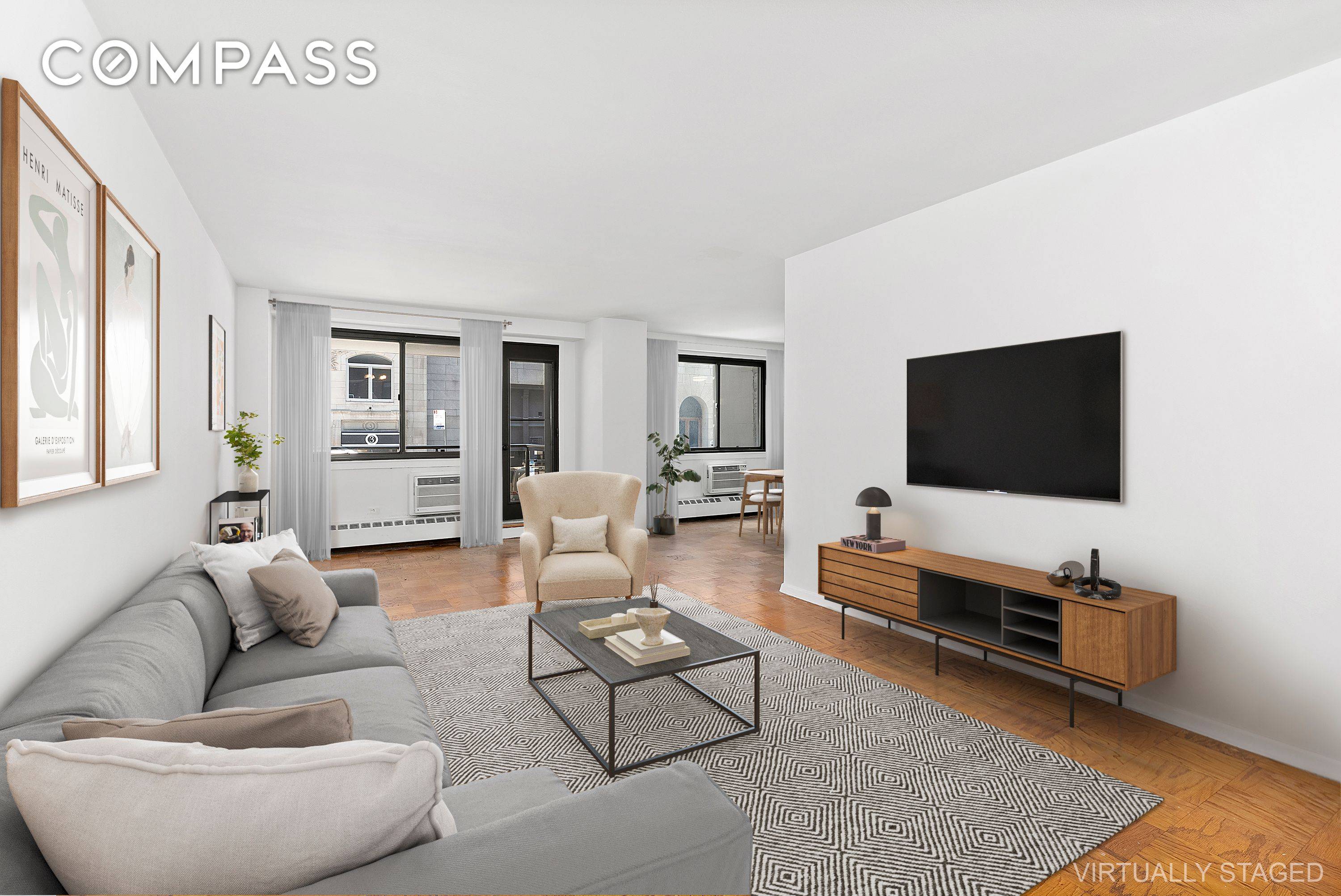Oversized two bedroom flex 3 two bathroom with private balcony at The Chelsea Lane.