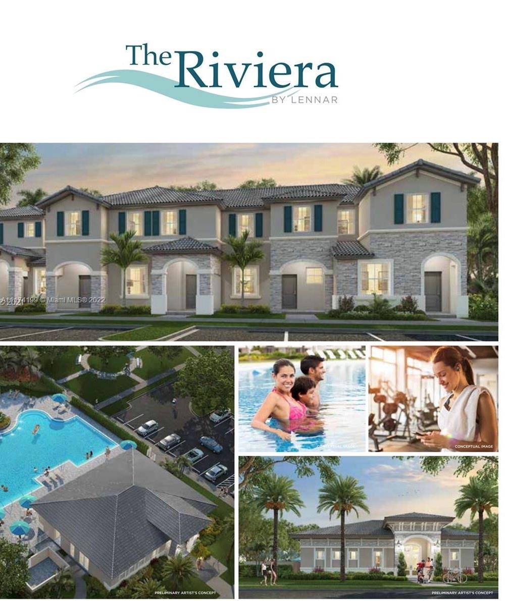 Be the first to live in this beautiful brand New 3 Bedrooms 2 1 2 baths, 2 story townhouse villa in the Riviera by Lennar.