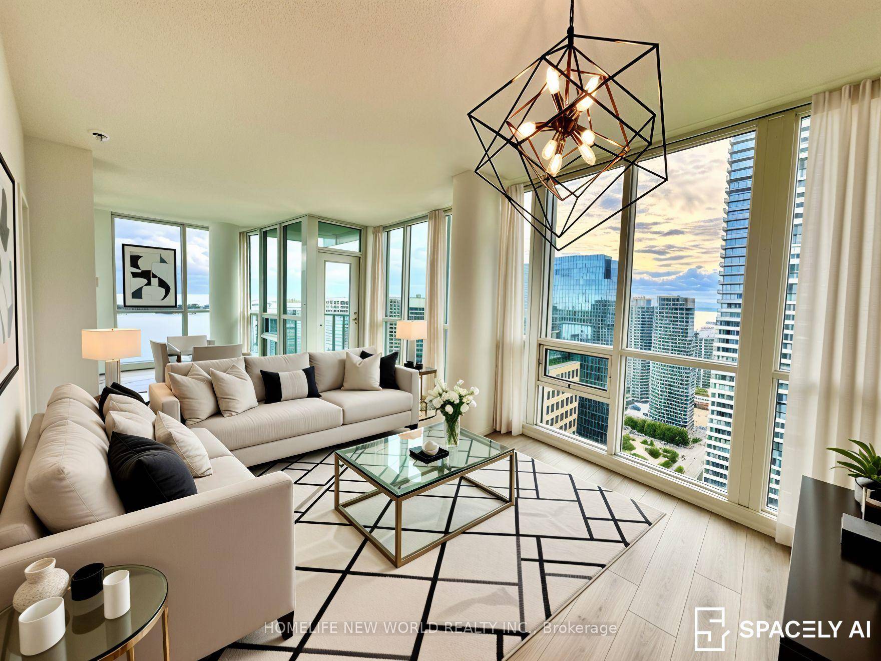This stunning, large high rise luxury condo offers an elevated living experience with brand new upgrades throughout, including a modern kitchen, new flooring, and a beautifully renovated washroom.