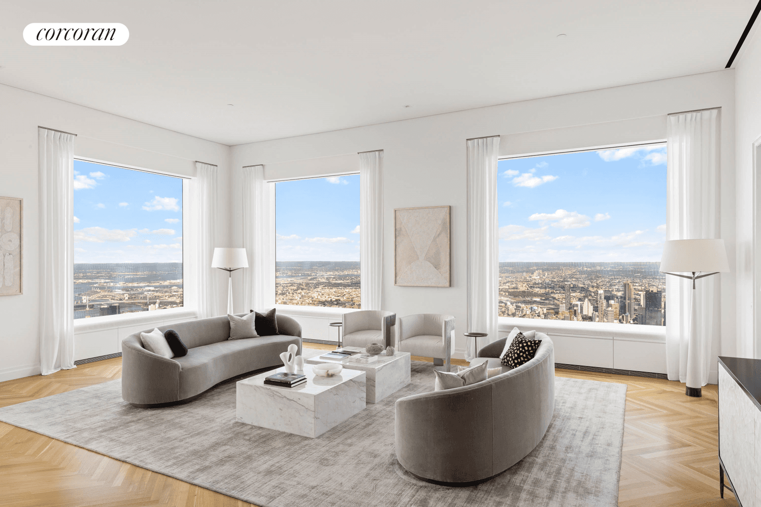 Residence 94A at 432 Park AvenueThree Bedrooms Three and a Half Baths Library Powder Room 3, 952 sqftOver 87 linear feet of direct Central Park and City views with 12'6 ...