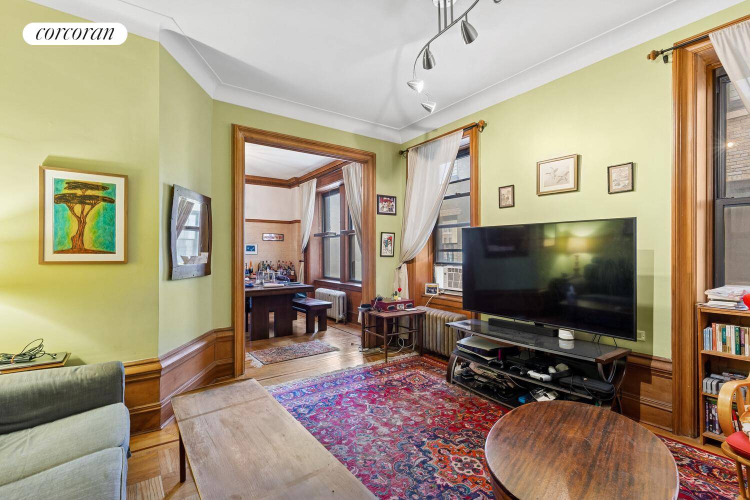 Exuding the elegant warmth that lovingly restored original woodwork gives, this apartment offers peaceful and gracious living of a bygone era.