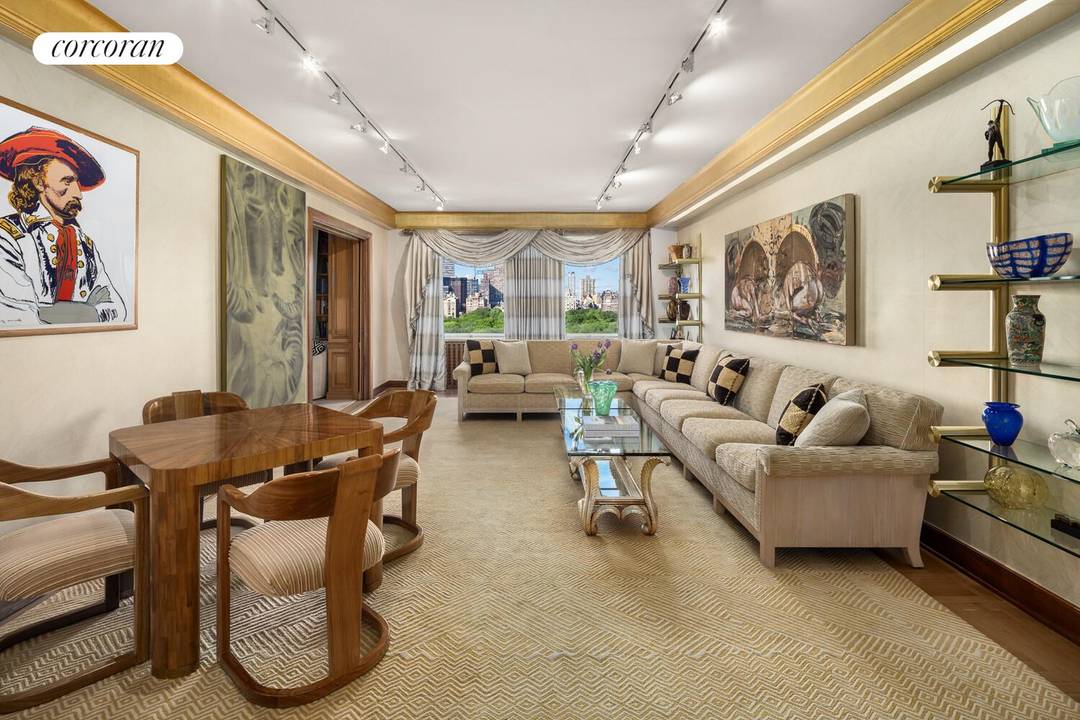 Perfectly positioned on the 16th floor of 875 Fifth Avenue, a distinguished Emory Roth cooperative, this elegant classic six has sweeping views of Central Park and the Manhattan skyline.