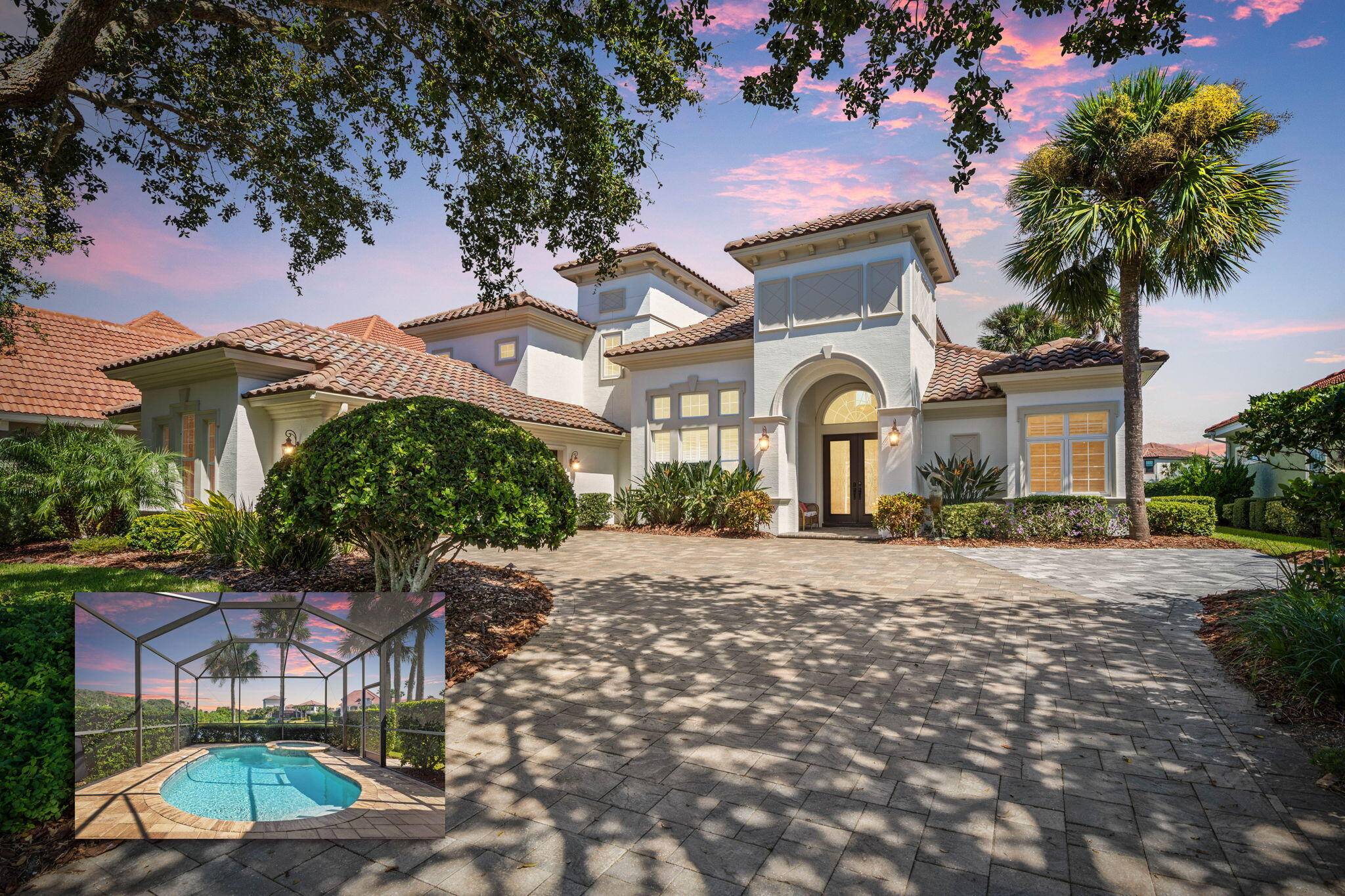 Coastal luxury awaits in the highly desirable gated Ocean Hammock community.
