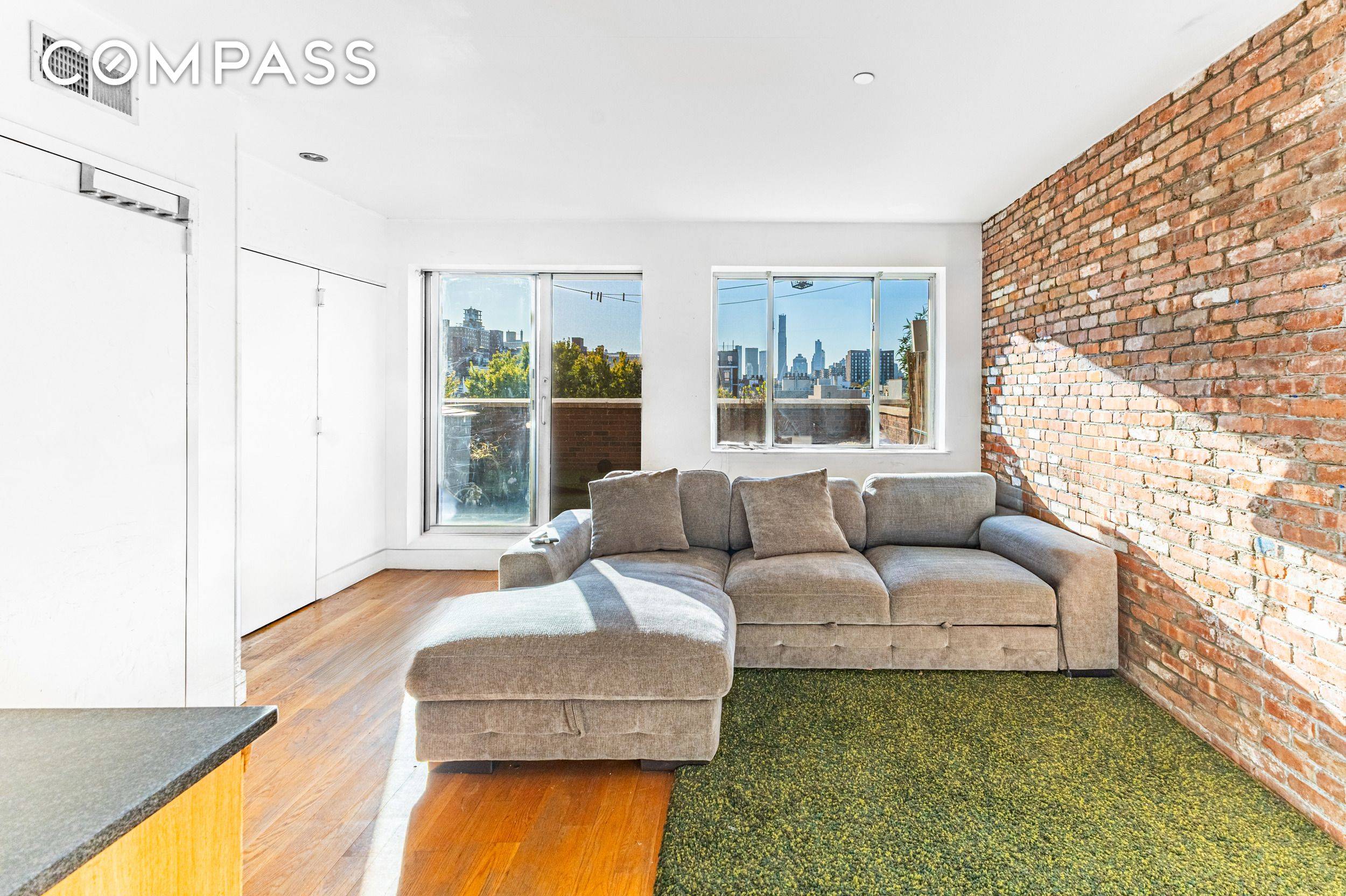 Welcome to this beautiful 2BR 1BA residence, where a keyed elevator opens directly into your home and a private terrace offers sweeping views of Manhattan and Downtown Brooklyn, perfect for ...