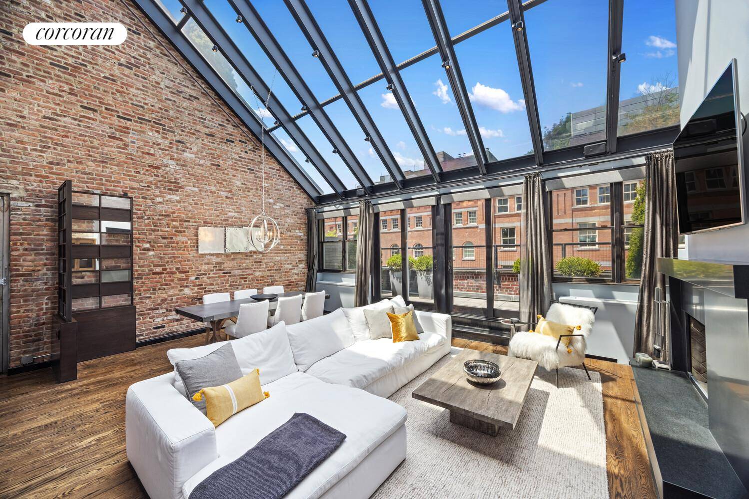 Penthouse A at 39 Vestry Tribeca Duplex 3 Beds 3 Baths 3 Terraces Experience the drama of soaring ceilings and abundant natural light in this exceptional penthouse duplex in Tribeca.