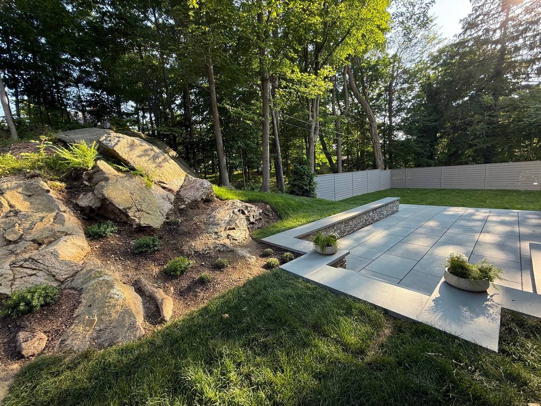 Stunning 3800 SF of new construction, tucked well away from the road offering a private setting on a.