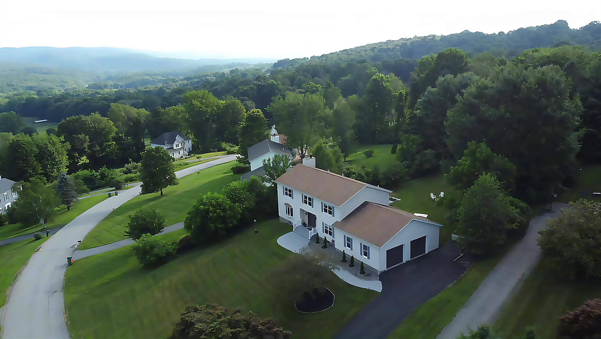 A O, contracts started. This stunning Center Hall Colonial offers luxurious living on a picturesque knoll with breathtaking mountain views and a park like backyard, perfect for family gatherings and ...