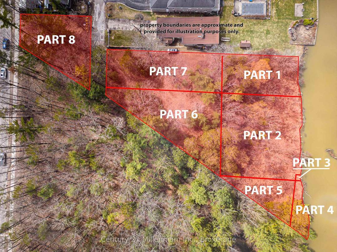 Rare Development Opportunity ZONED R 1 Dual Lot Riverfront Package in Wasaga Beach.