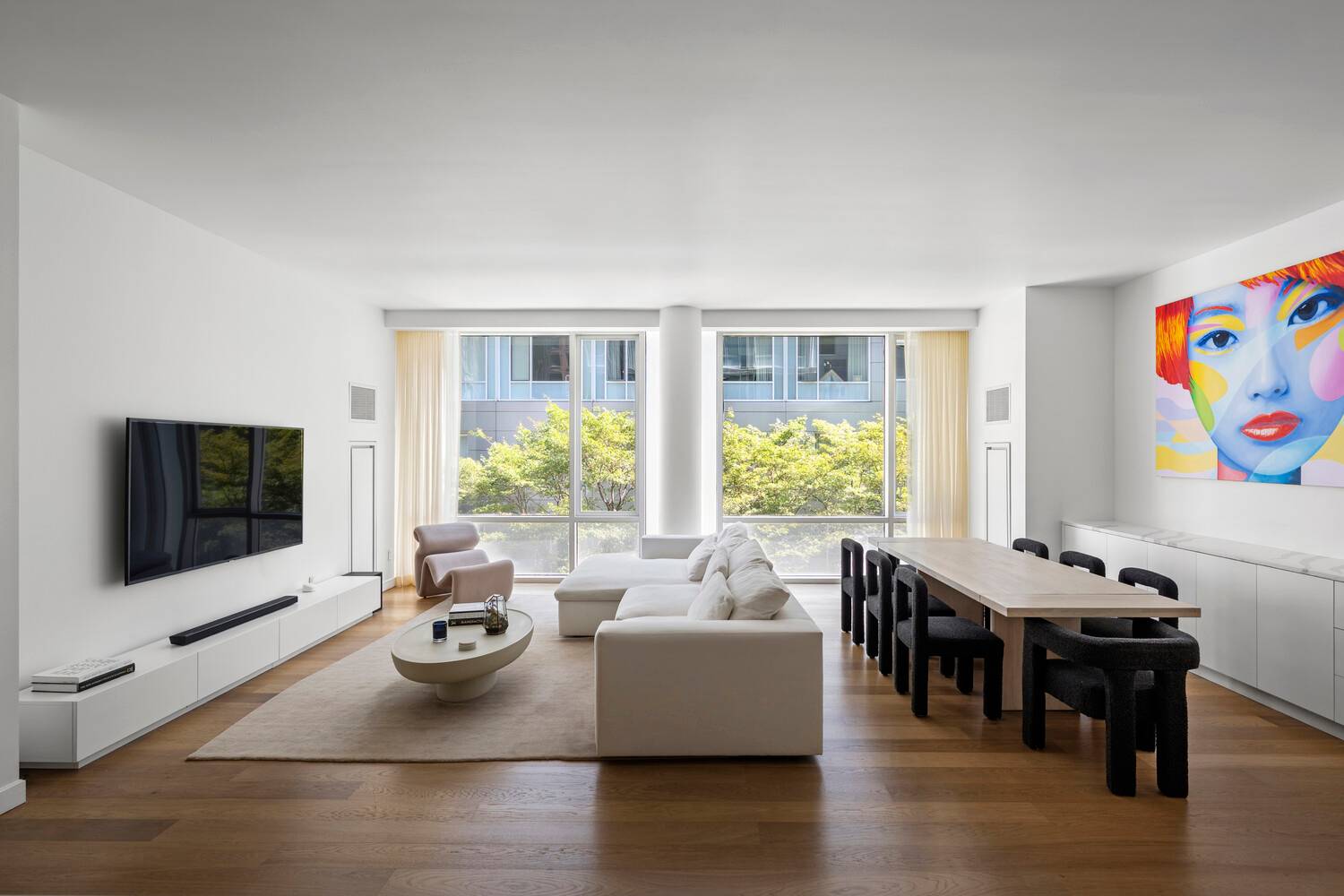 Residence 2A at Soho Mews offers a rare blend of scale, privacy, and modern design in the heart of historic Soho with a third party garage attached to the building.