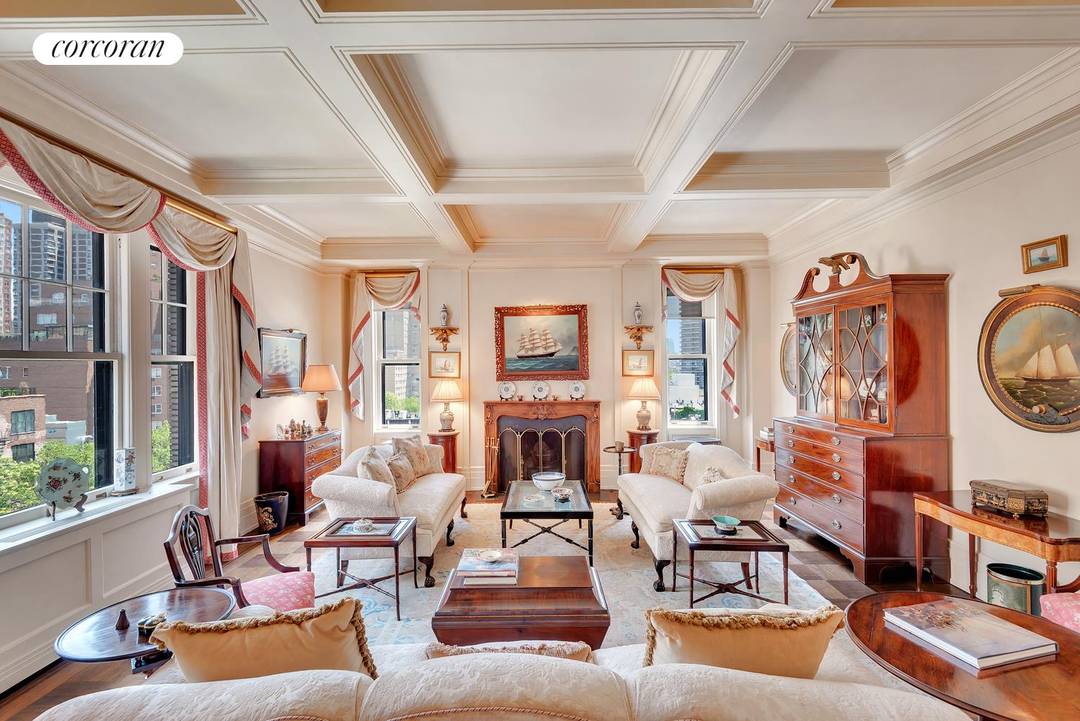 Welcome to Apartment 9E at 555 Park Avenue, a grand scale, corner classic 8 room residence located in a premier white glove cooperative on the Upper East Side's Gold Coast.