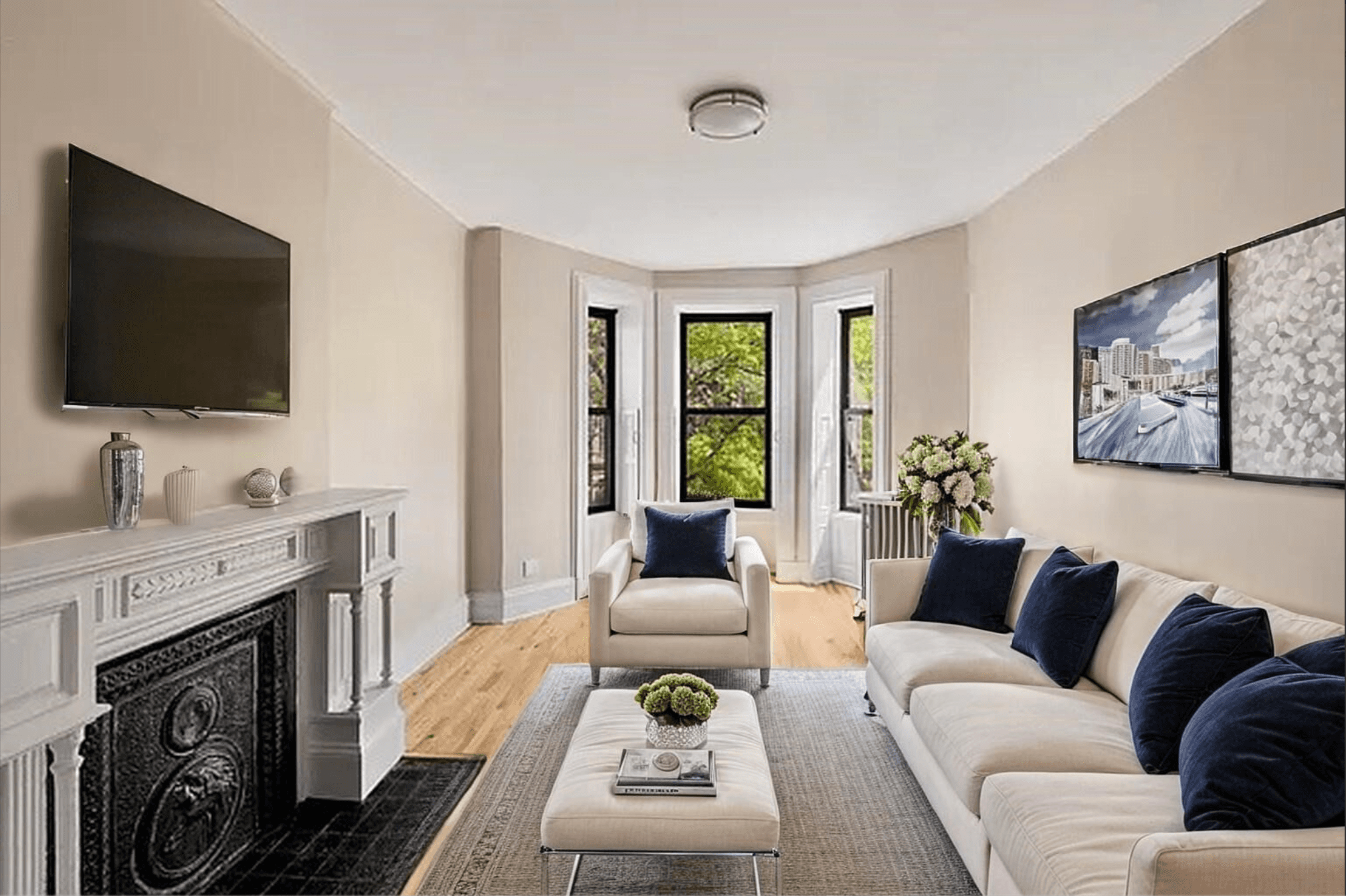 Parkside Renovated 1 Bedroom with Washer Dryer Located a half block from Prospect Park, this townhouse apartment offers a bright bow windowed exposure and features a large open space for ...