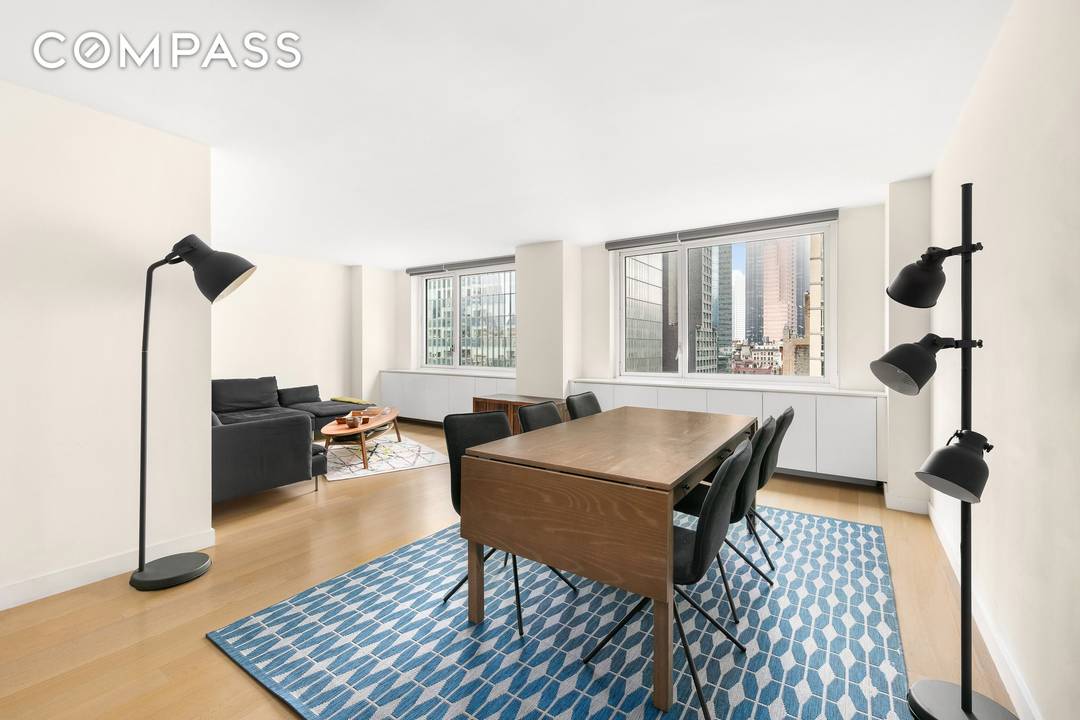 The unit 19F spans 1040 square feet giving homeowners a generously proportioned two bedroom convertible to 3 bedroom, two bathroom home situated in the heart of Manhattan s Hell s ...